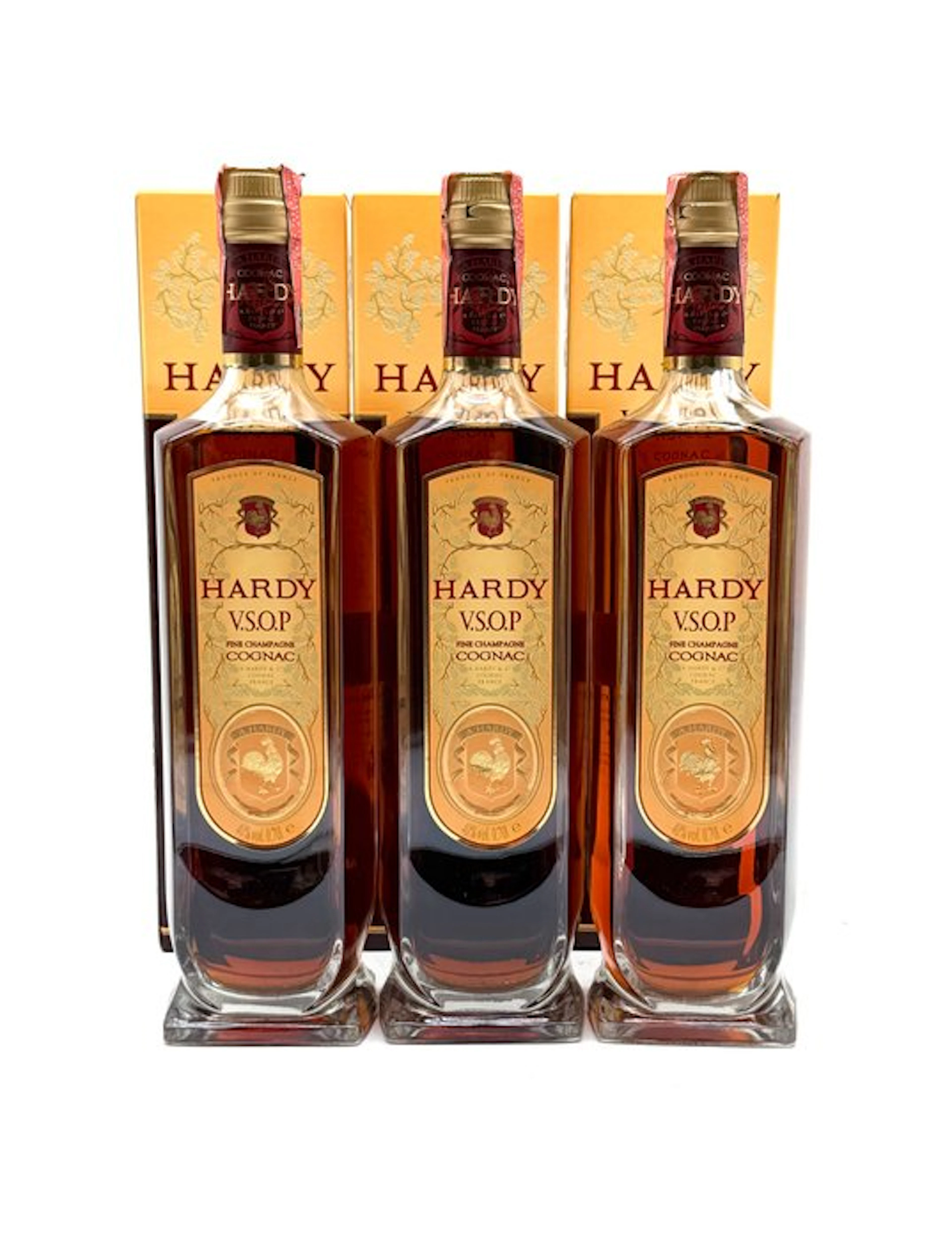 Hardy - VSOP Fine Champagne Cognac - b. 1990s - 70cl - 3 bottles