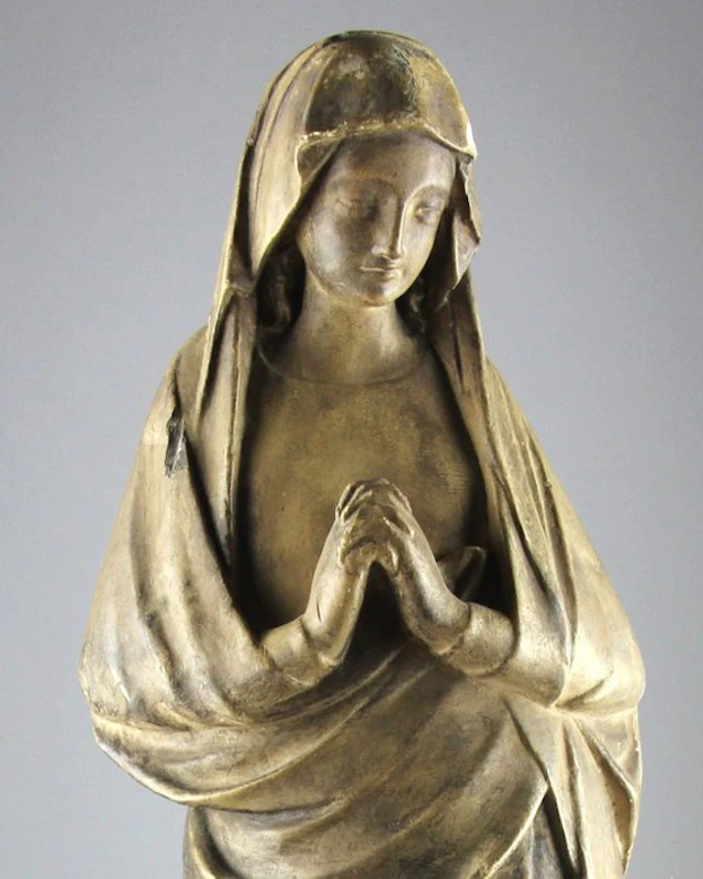 Figurine - 51cm - Museum Cast - Virgin in Prayer - Plaster