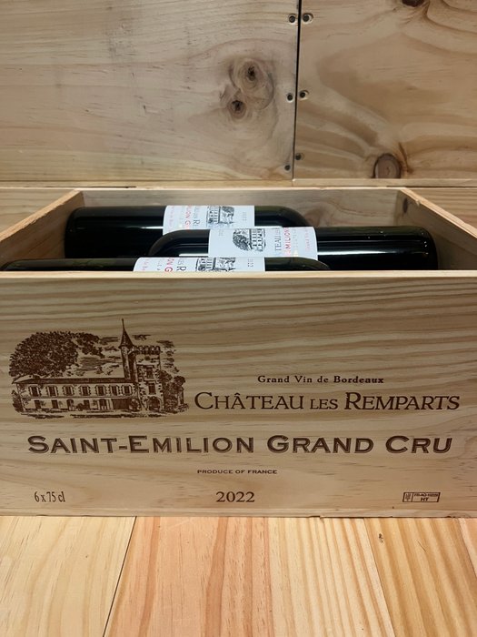 2022 Chateau Les Remparts - Saint-Émilion Grand Cru - 6 Bottles (0.75L)