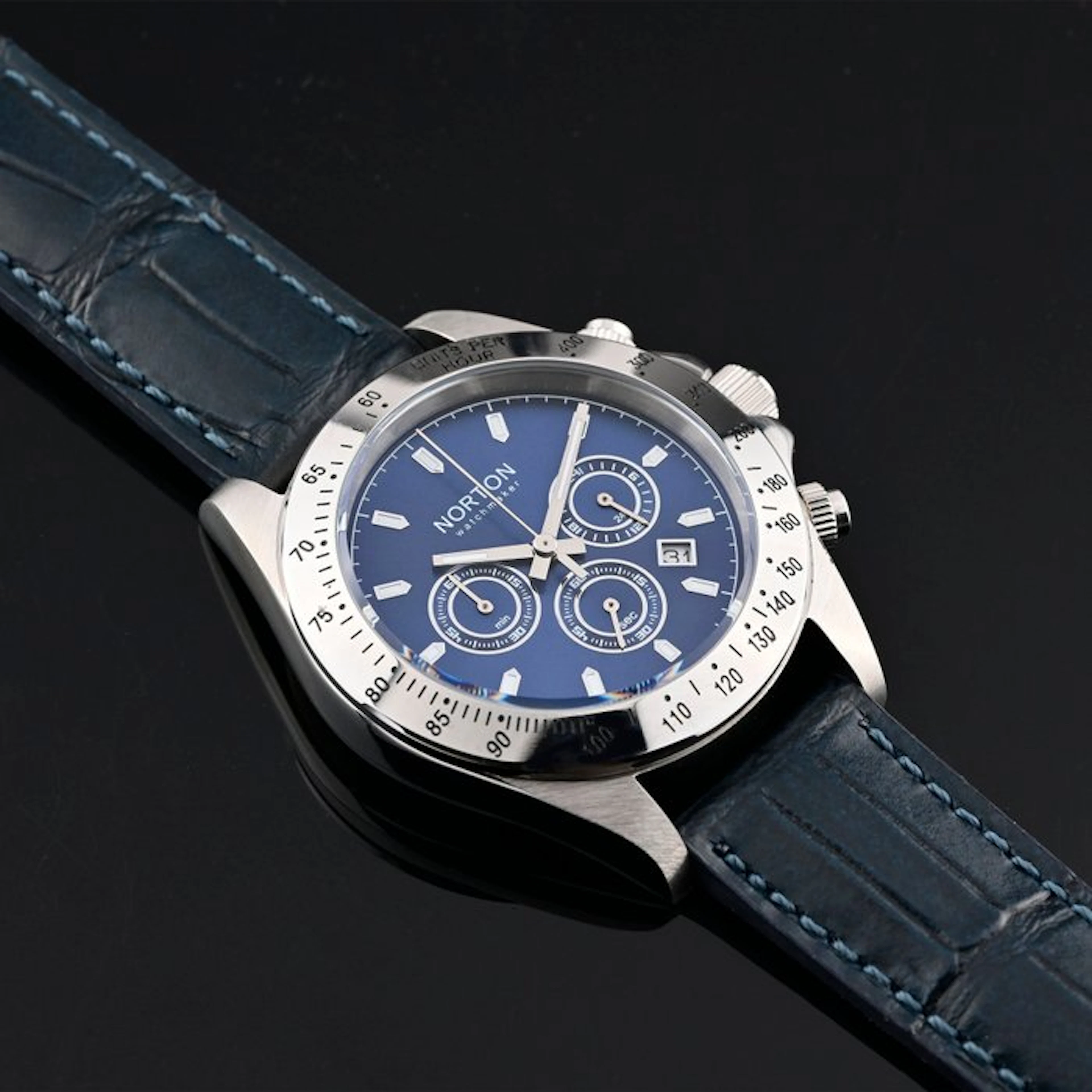 Norton - Tenax - Chronograph 42mm - Cassa Lucida e...
