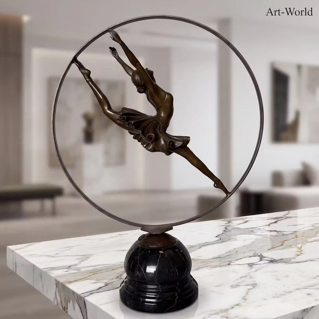 Statue, Exclusief bronzen sculptuur van een danseres