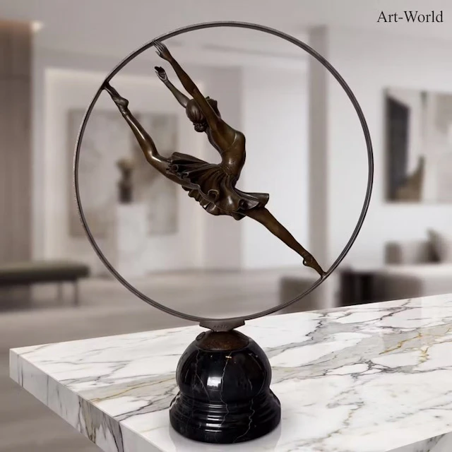 Statue, Exclusief bronzen sculptuur van een danseres