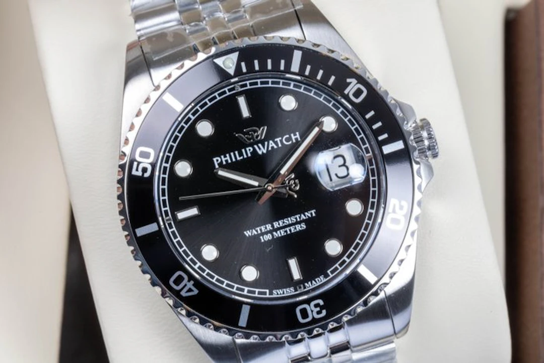 Philip Watch - Caribe Sport - Black - Swiss Made - Date...