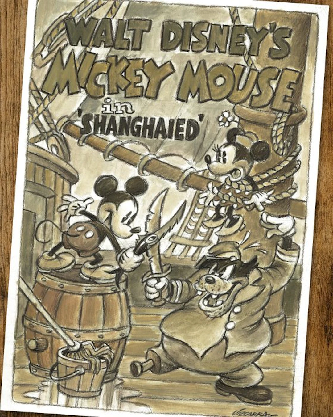 Vizcarra - Mickey Mouse in "Shanghaied" - Original...