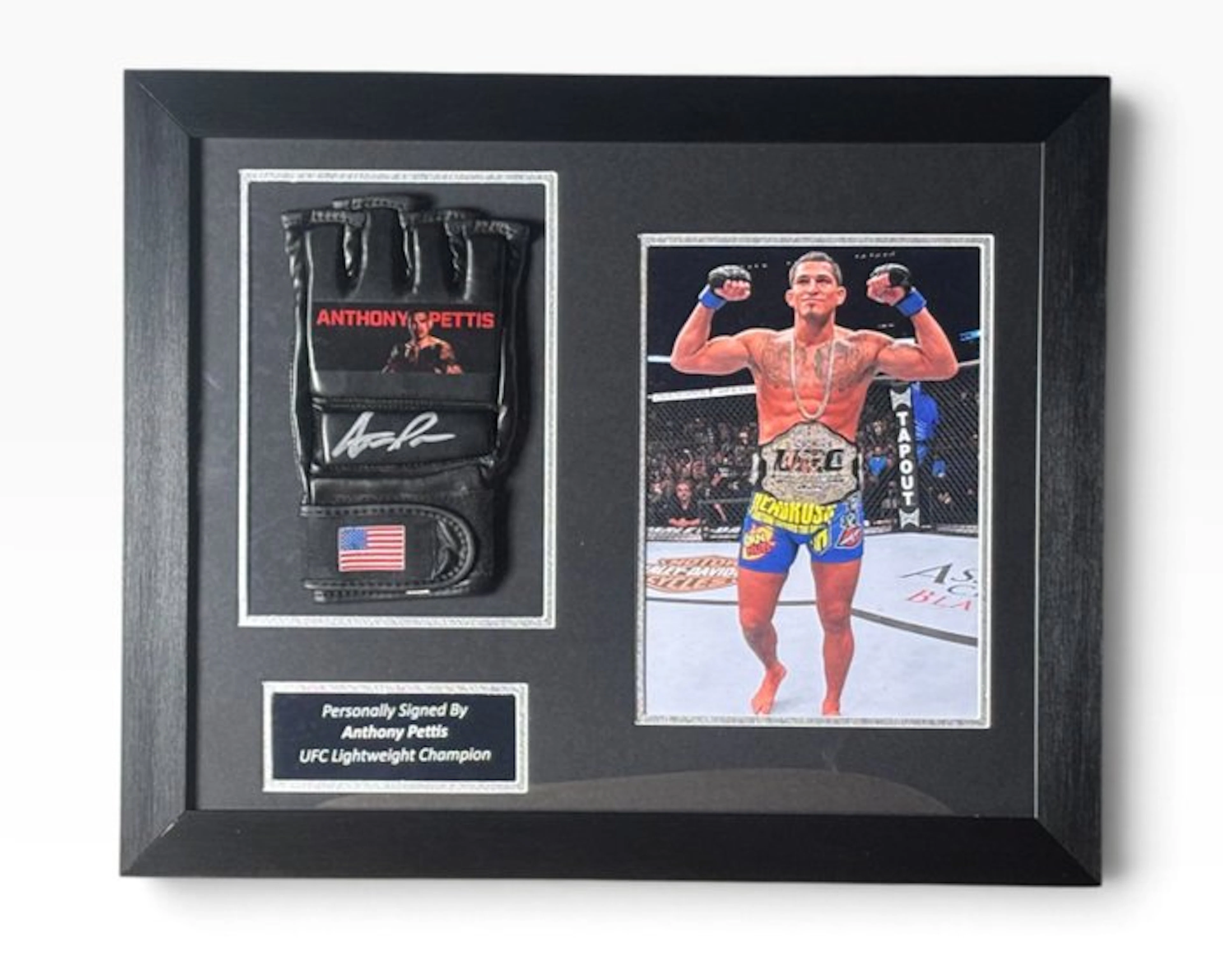 Anthony Pettis - Singed UFC Glove Premium Frame