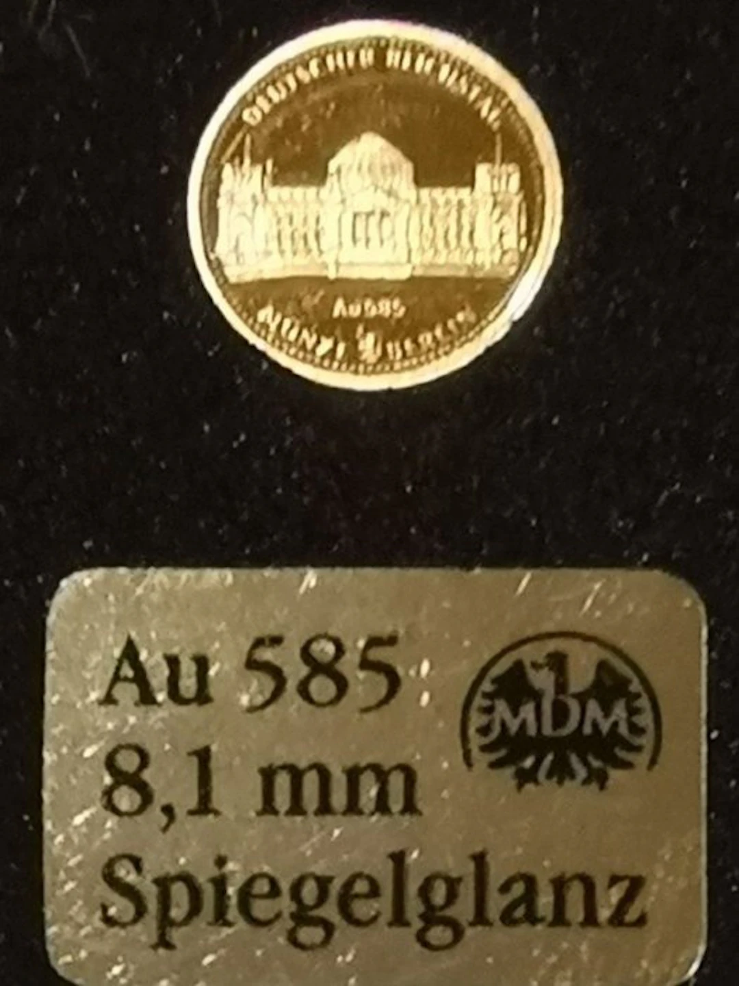 Germany. Gold medal 1/100 oz Gold "Deutscher Reichstag" (No reserve price)
