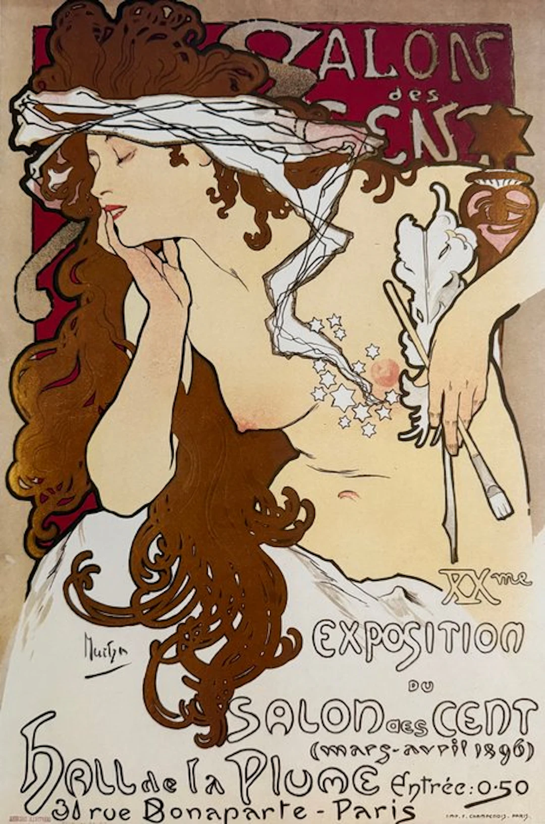Marie Alphonse Mucha - “Affiche pour la XXe exposition du Salon des Cent