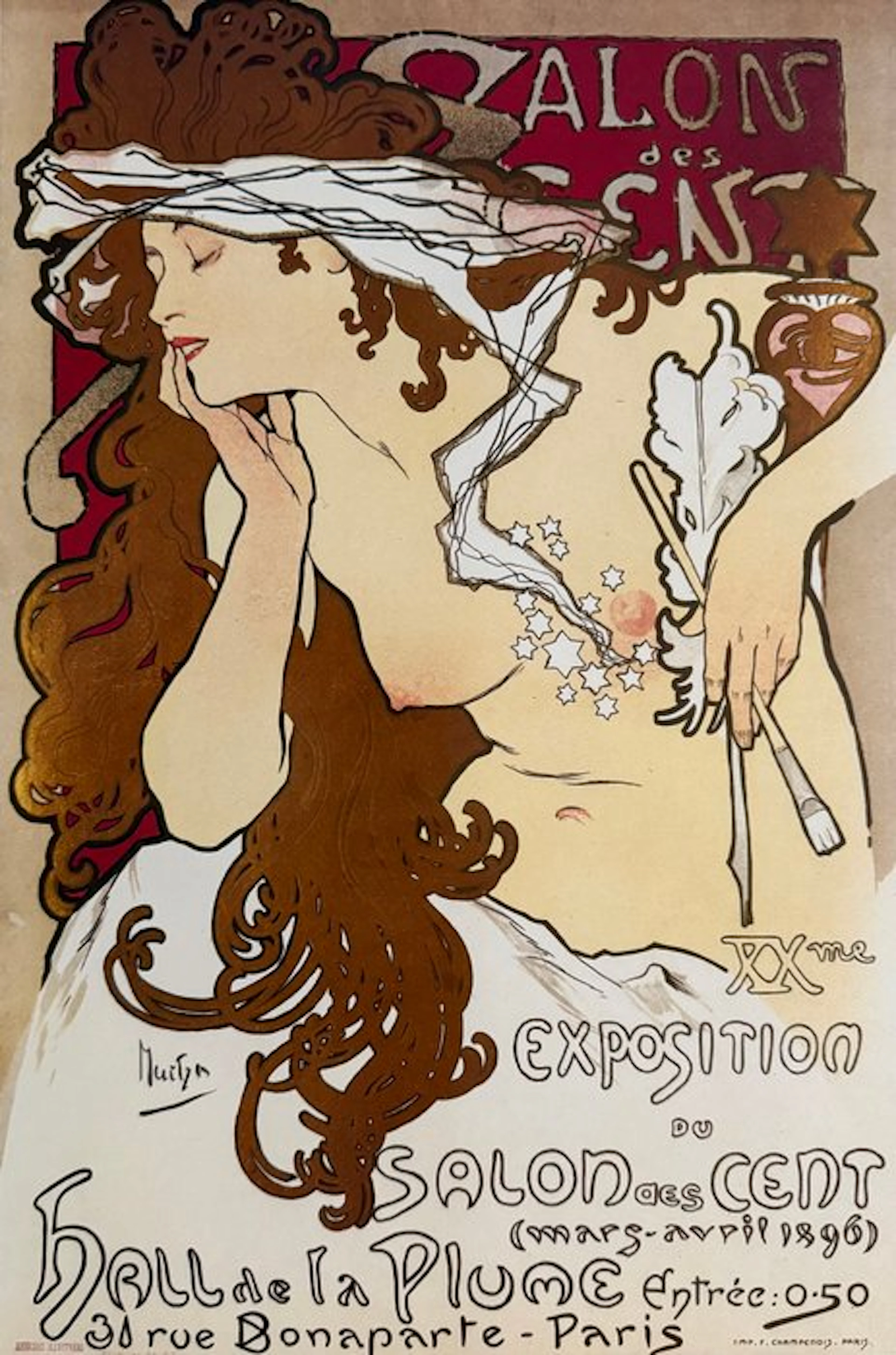 Marie Alphonse Mucha - “Affiche pour la XXe exposition du Salon des Cent