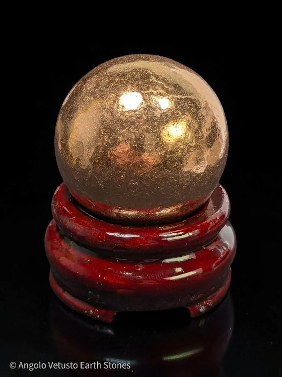 286 g – Exceptional Polished Native Copper Sphere – 39.1 mm – Michigan