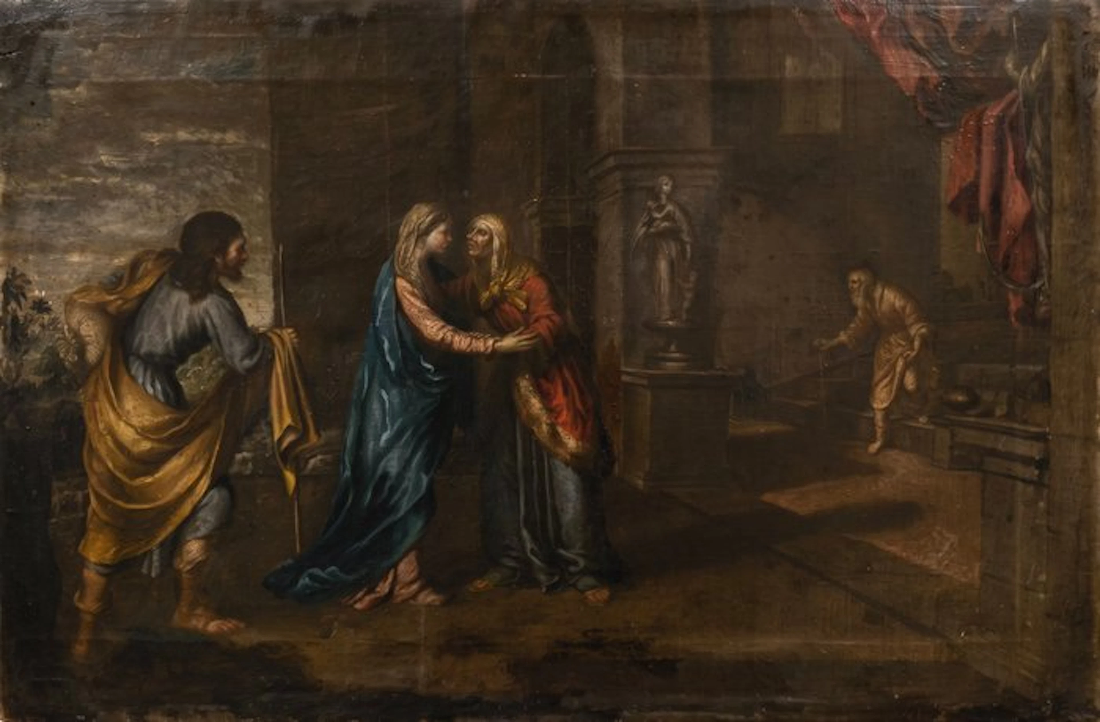 Escuela Italiana (XVII-XVIII) - La Visitación de la Virgen María a Santa Isabel