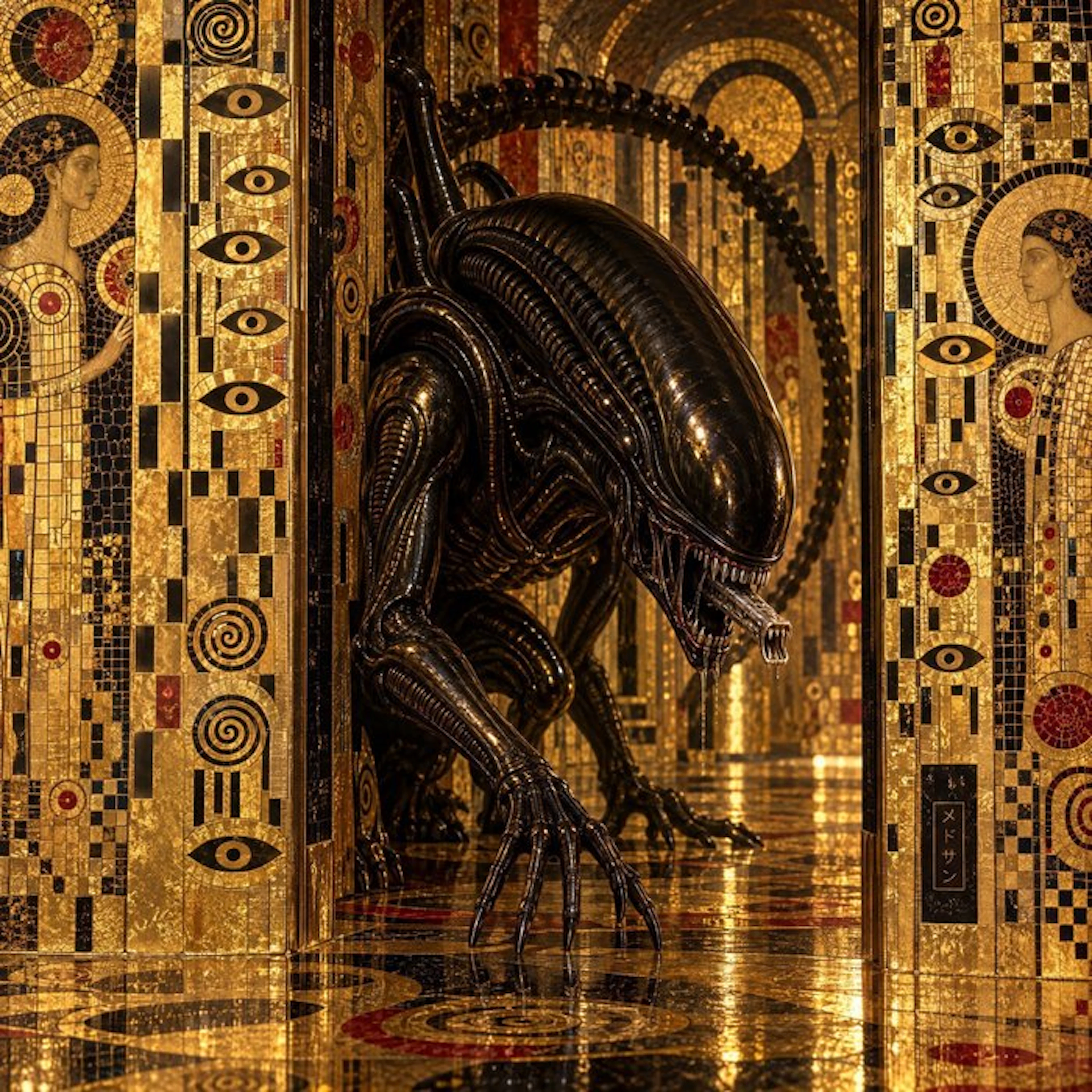 MEDSAN - Alien Xenomorph in the Golden Corridor (黄金の回廊のエイリアン) - UNIQUE WORK