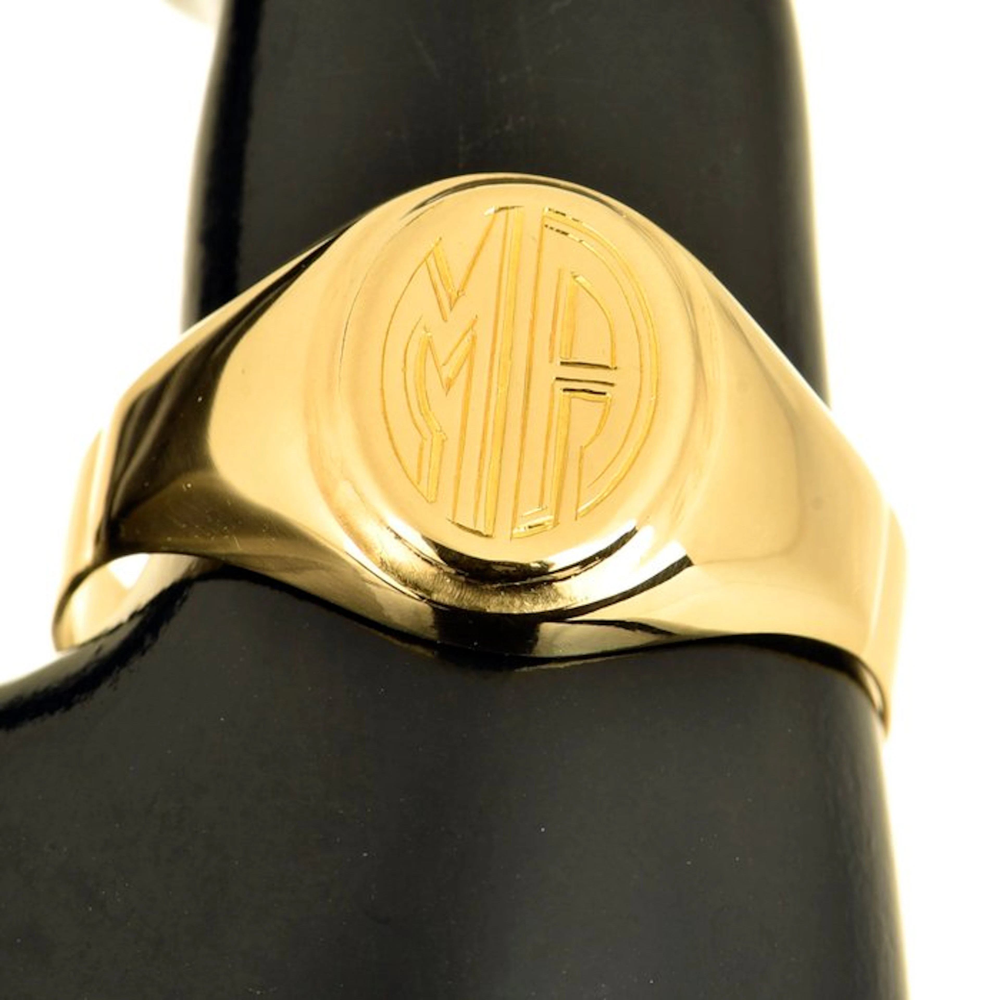 Signet ring - 18 kt. Yellow gold