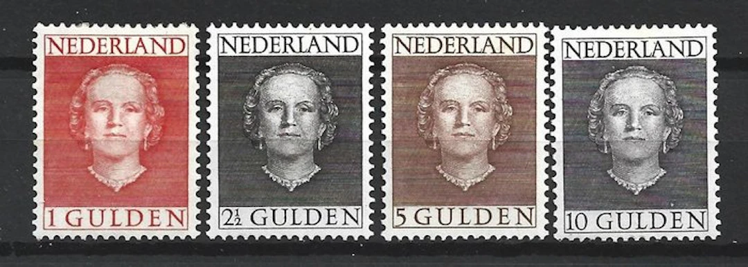 Netherlands 1949 - Koningin Juliana "En face" - NVPH 534-537