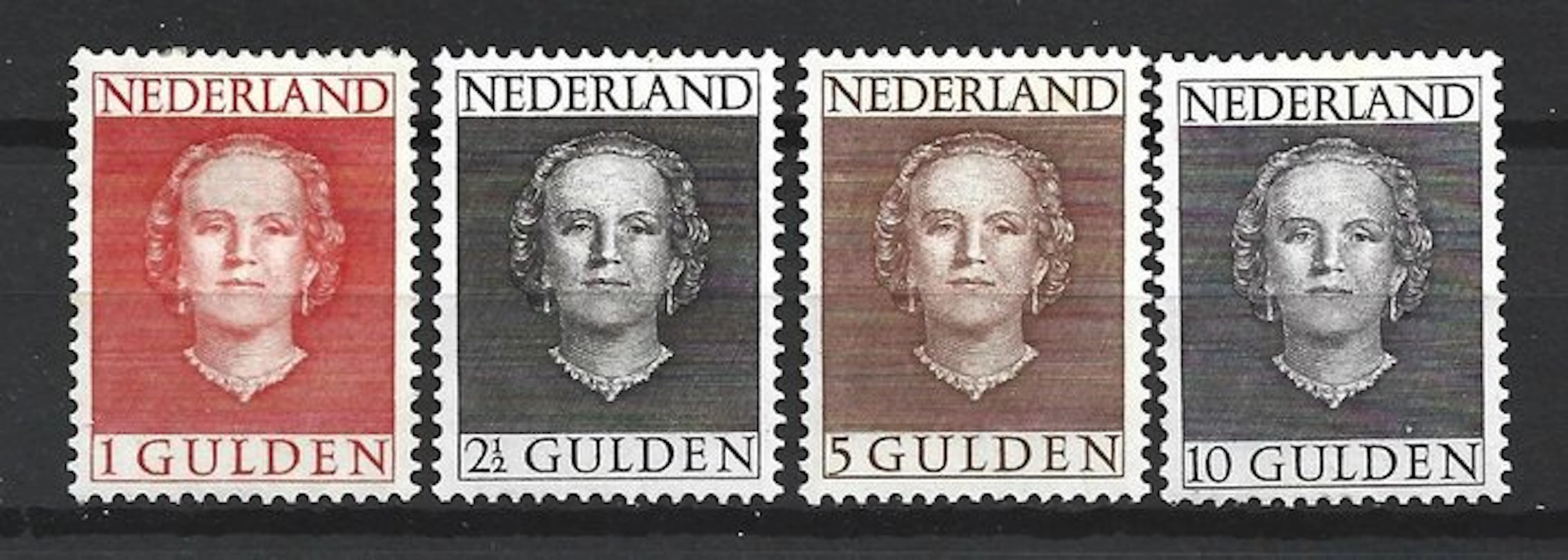 Netherlands 1949 - Koningin Juliana "En face" - NVPH 534-537