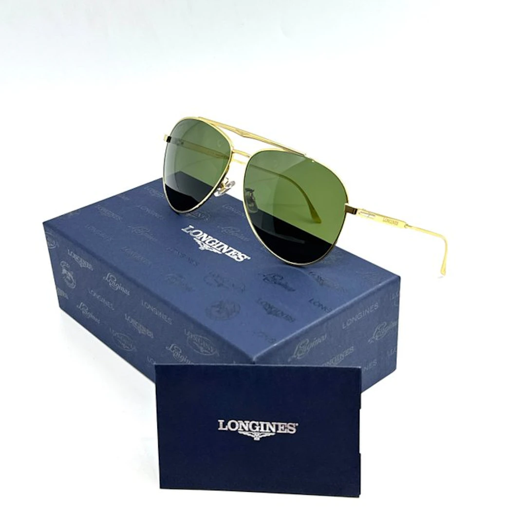 Longines - *NEW* - Gold Aviator- Green ZEISS Lenses - Sunglasses