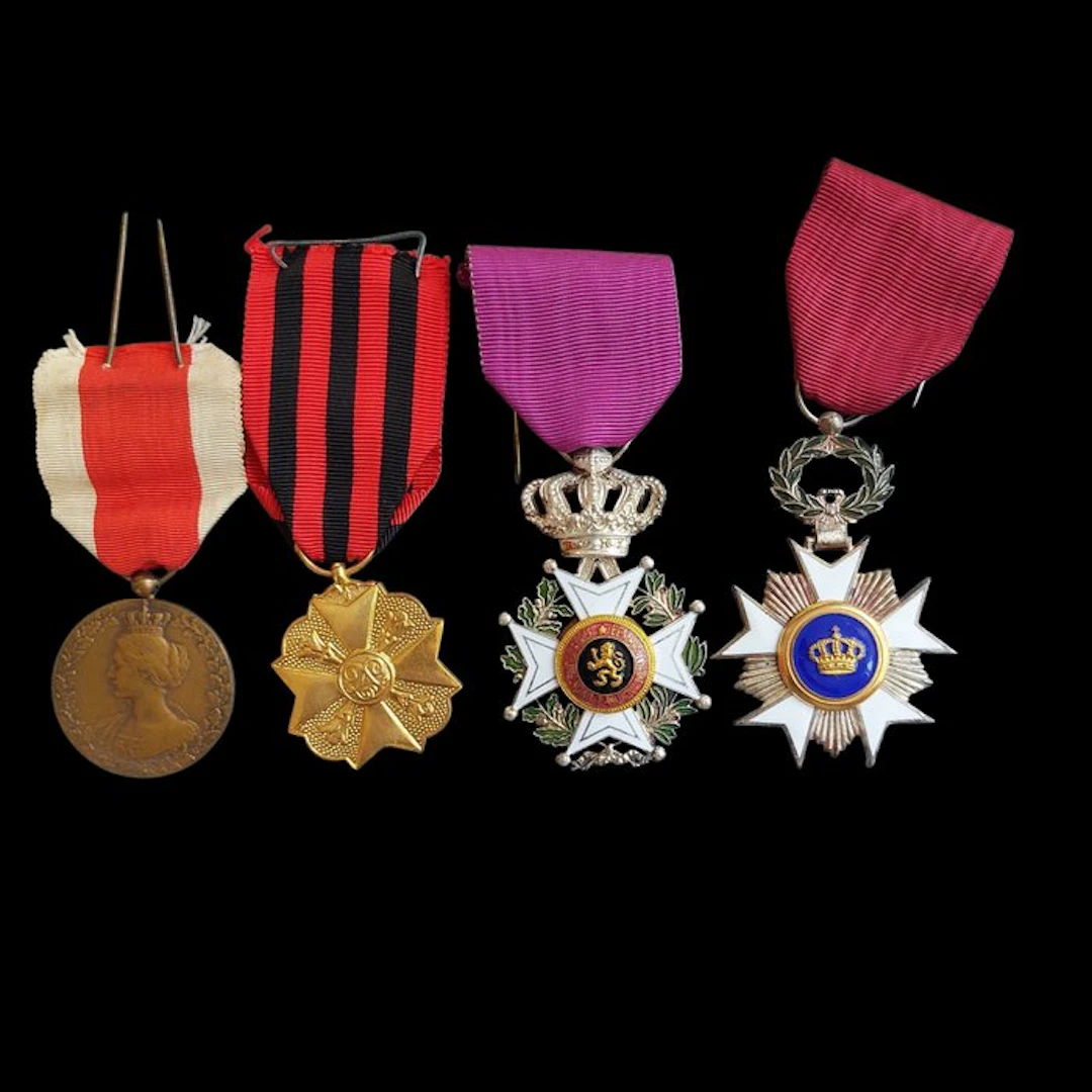 Belgium - Service medallion - Set of 4 military...