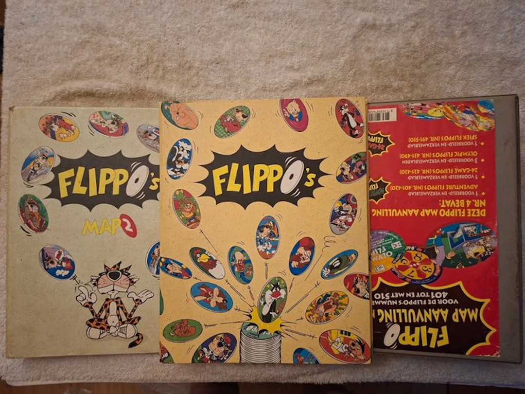 Smiths + Jamin flippo's - Toy +/- 1200 stuks en 3 mappen...