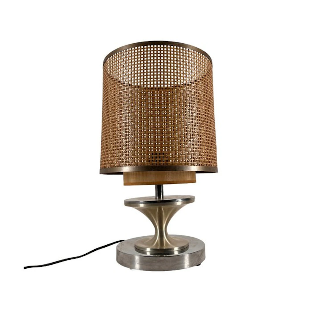 Table lamp - Italian Modernist Spun Aluminium Table Lamp...