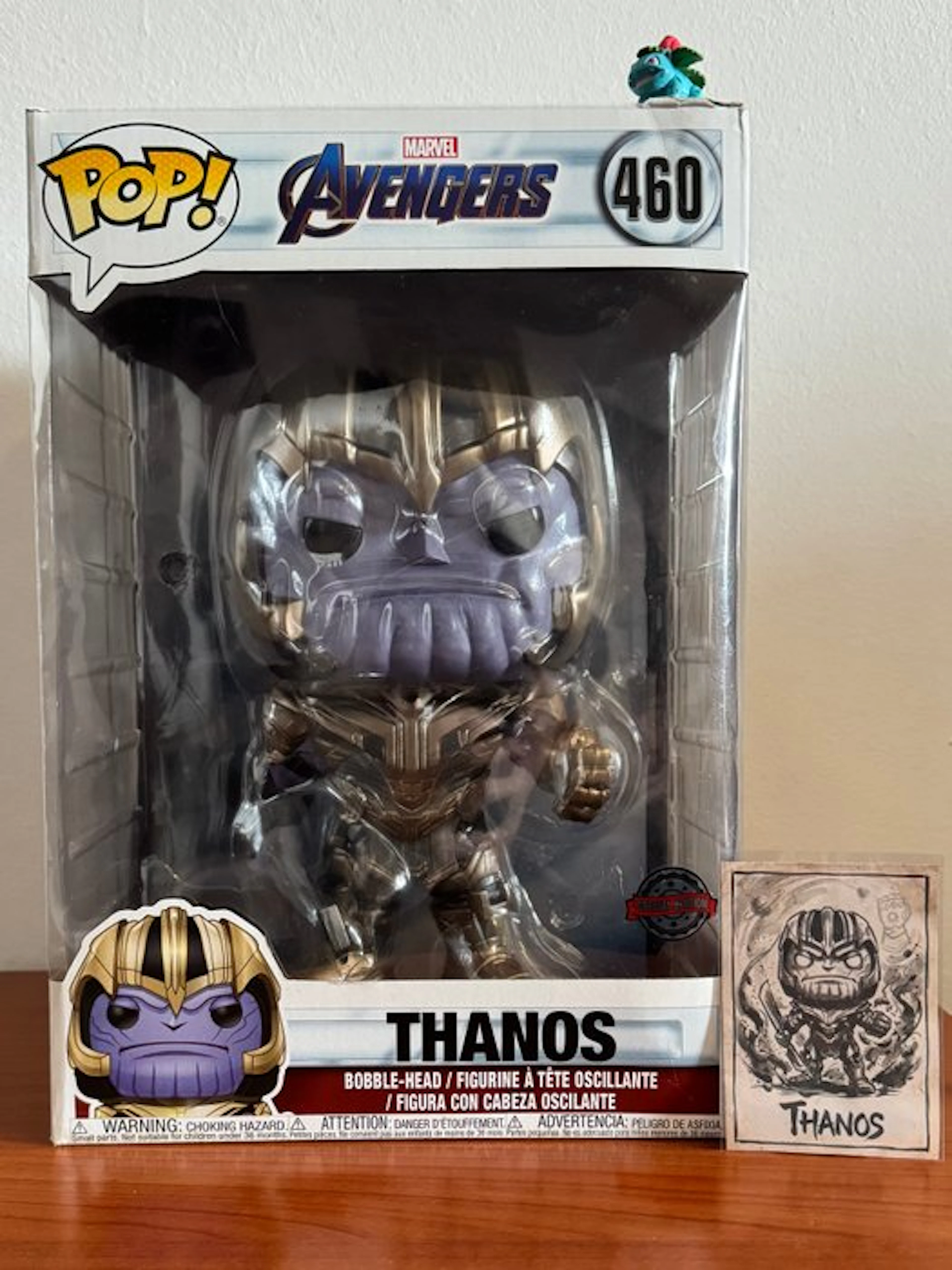 Funko - Funko Pop - Marvel - Thanos #460 Super Size Jumbo (25cm) + Custom Card