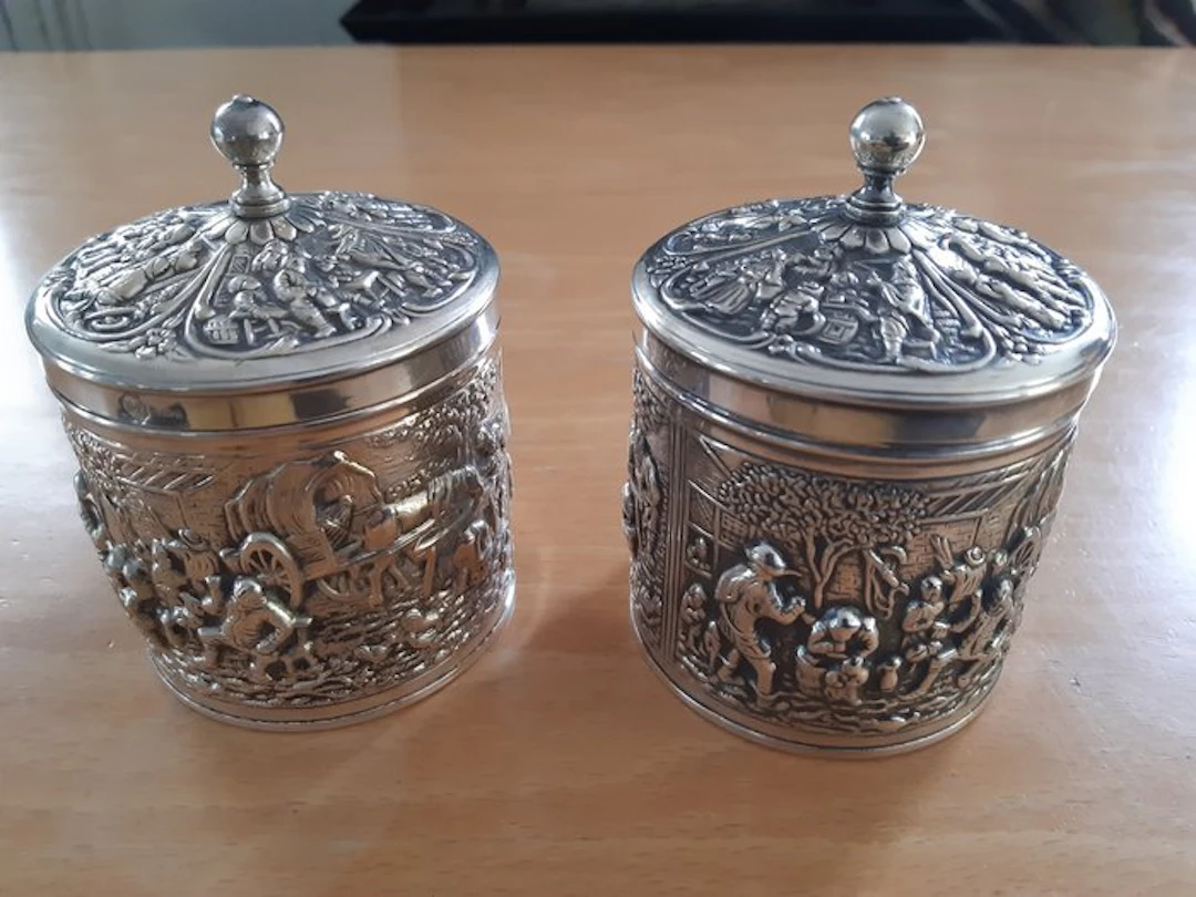 Voor DE - Herbert Hooijkaas - Tea service (2) - Silverplated