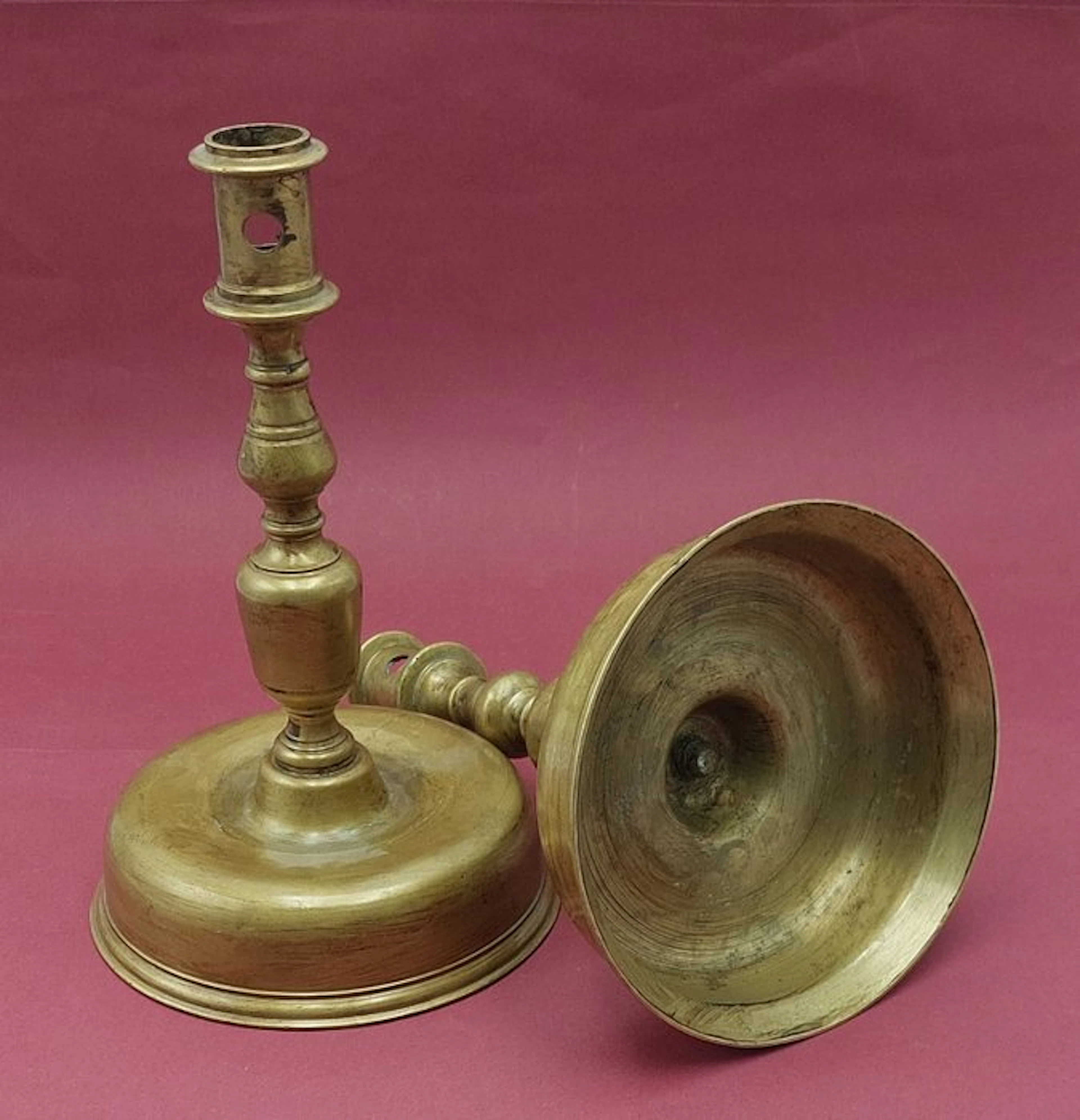 Candlestick (2) - Bronze - Pair of candlesticks