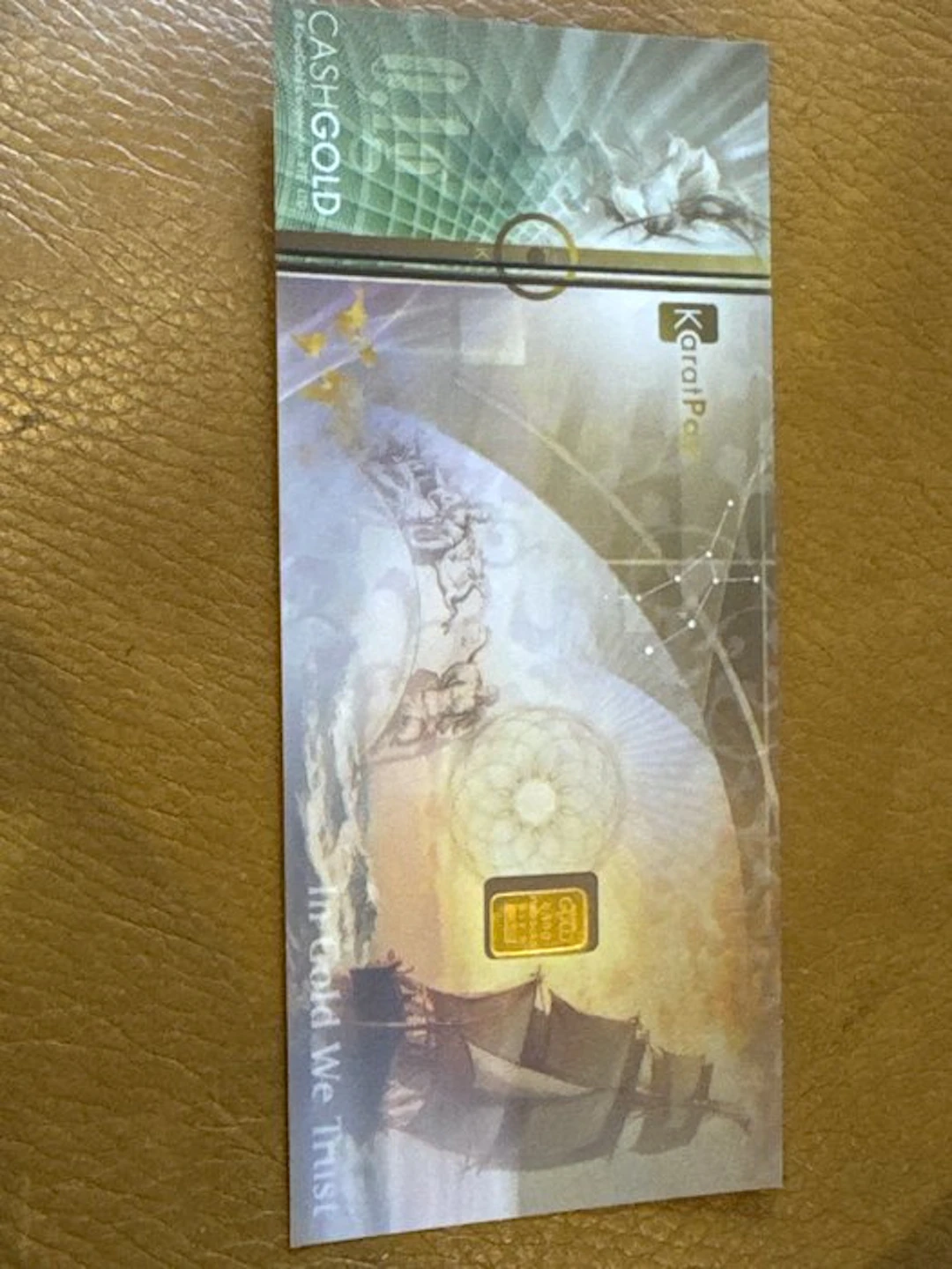 World. Karatbars in Gold We Trust - 0,1g (.999) (No reserve price)