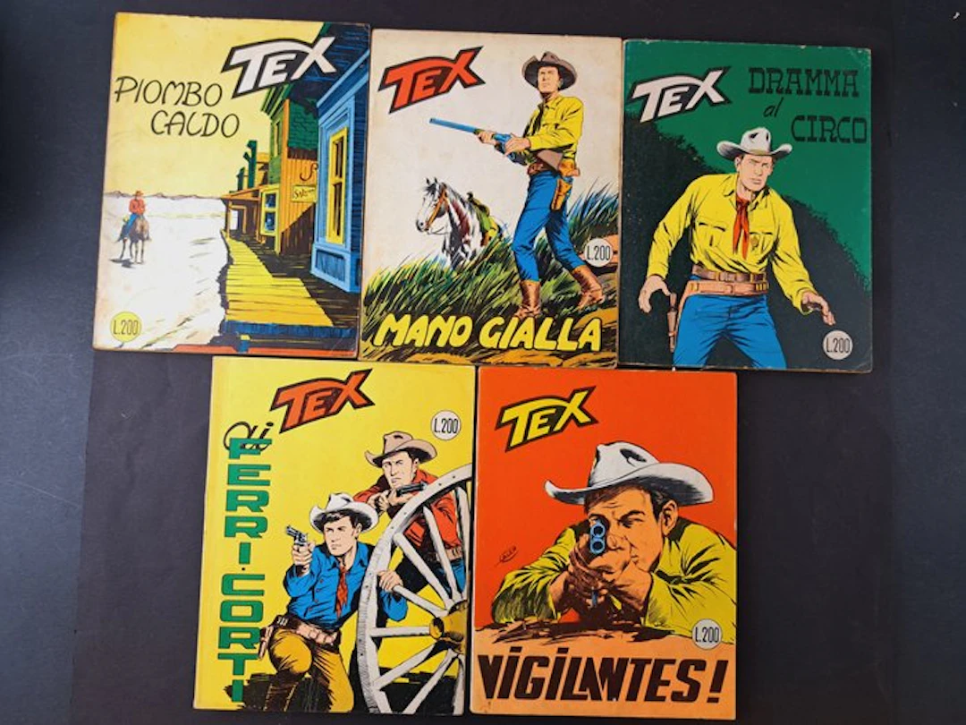 Tex: Mano Gialla e Altri - 5 Comic - First edition - 1966