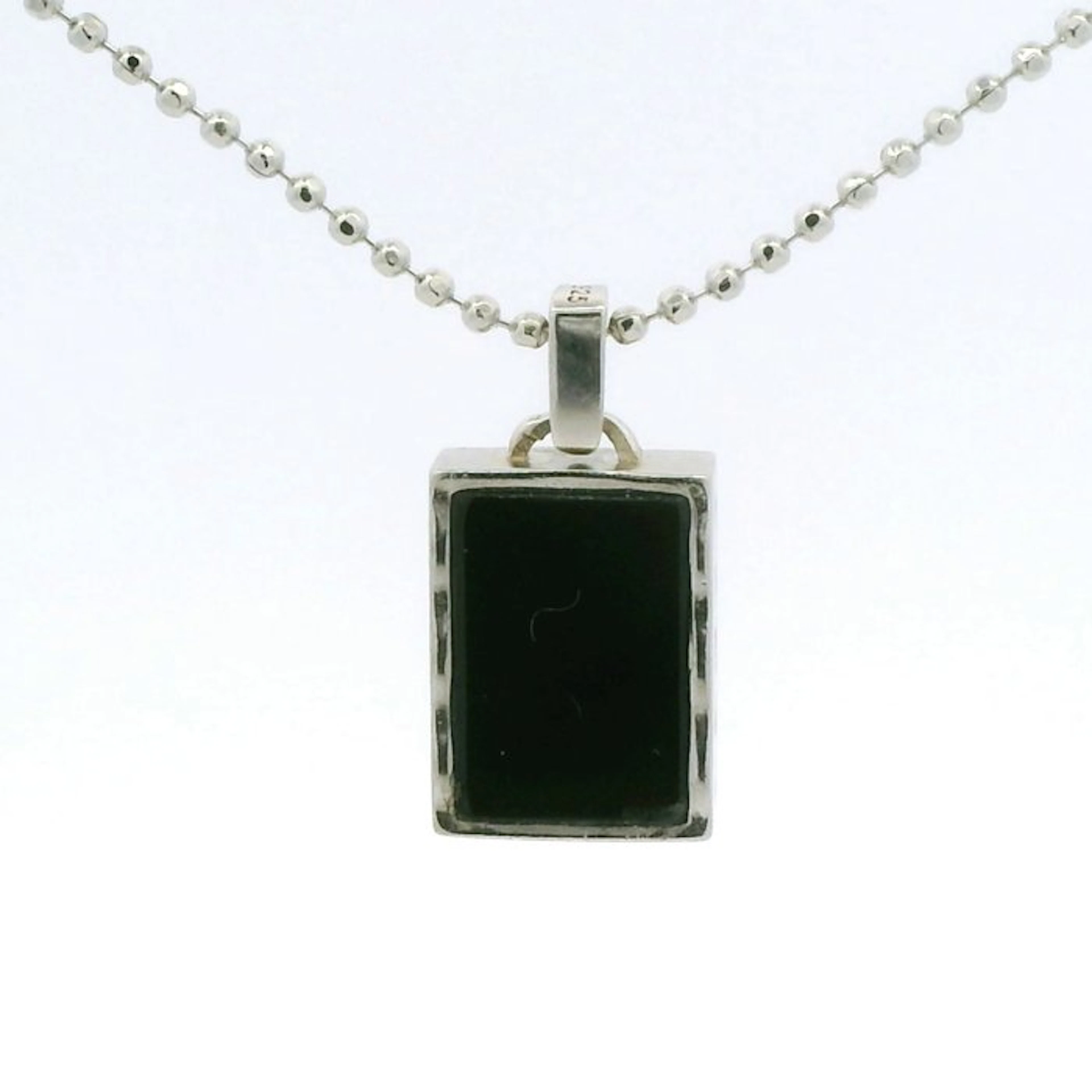 Jade - 925 Silver Reversible pendant — Natural Jadeite...