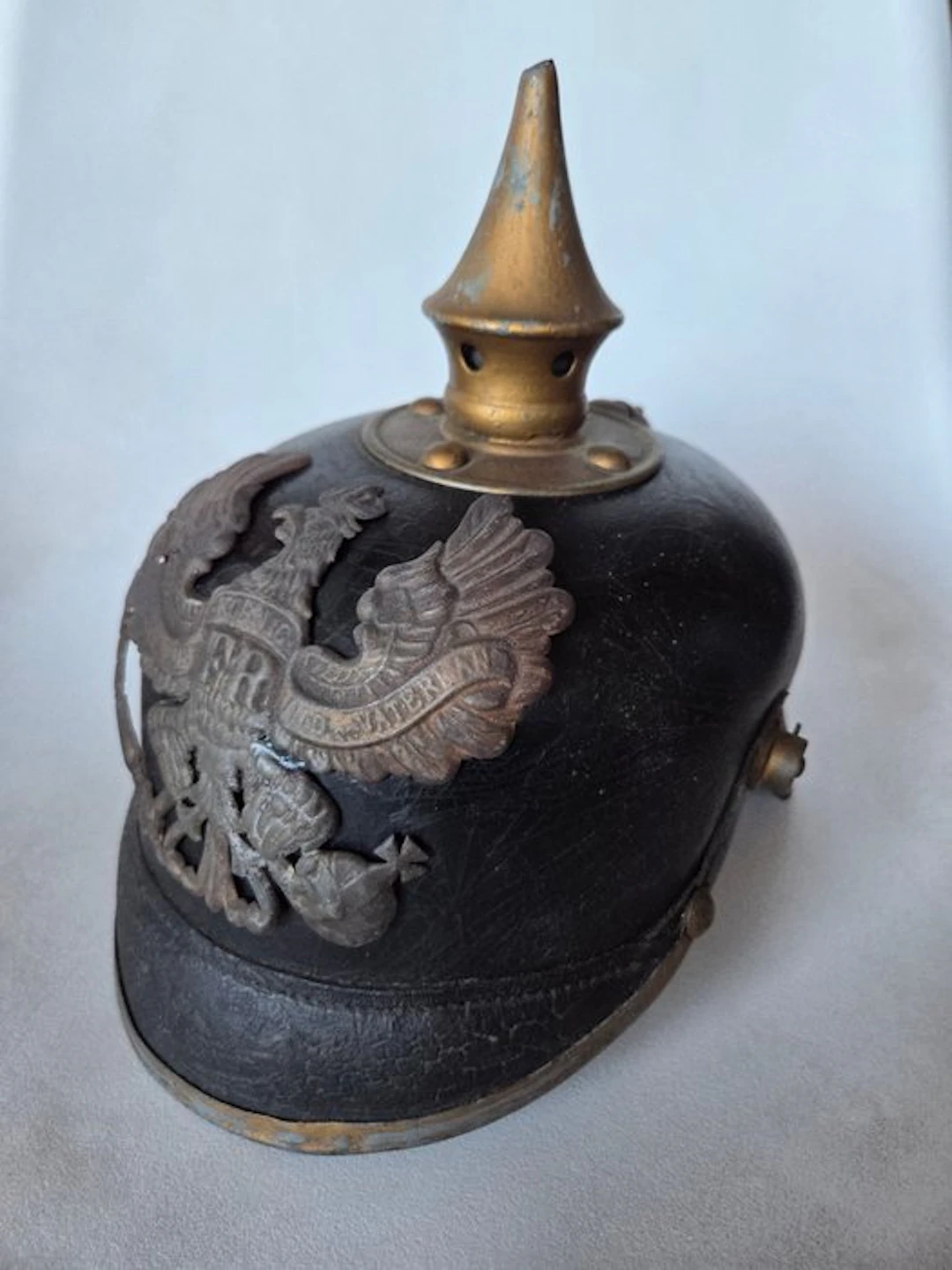 Germany - Military helmet - Prussian German Pickelhaube helmet from