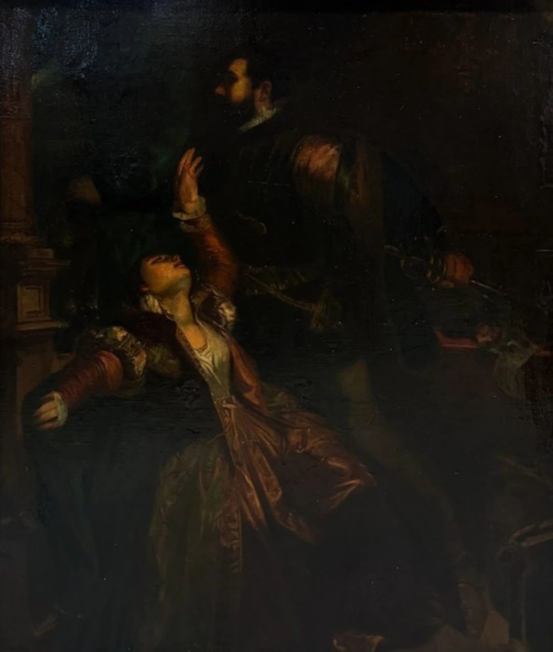 École Française (XIX) - The Duo of Raoul and Valentine...