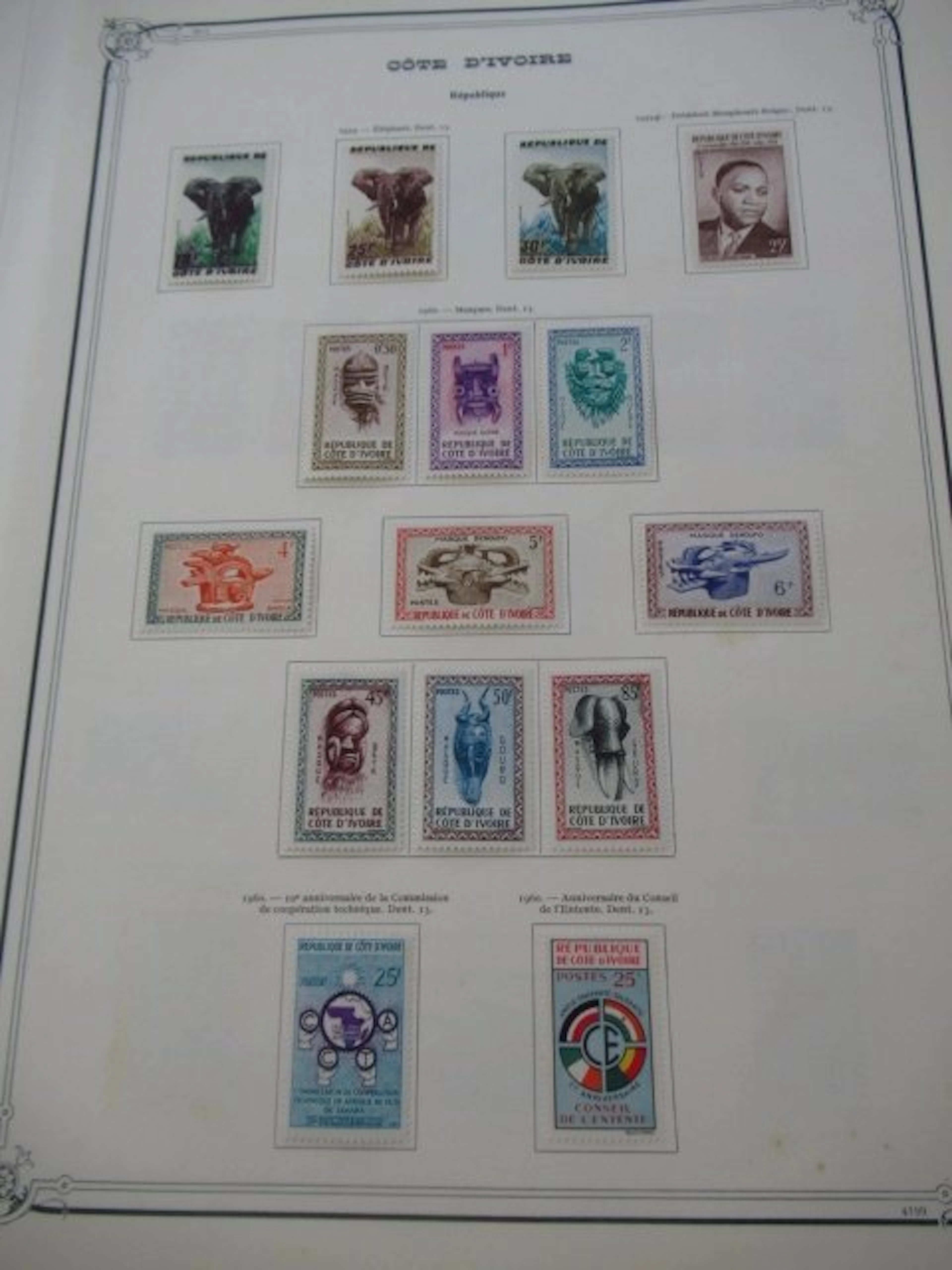 Côte d’Ivoire - collection de timbres