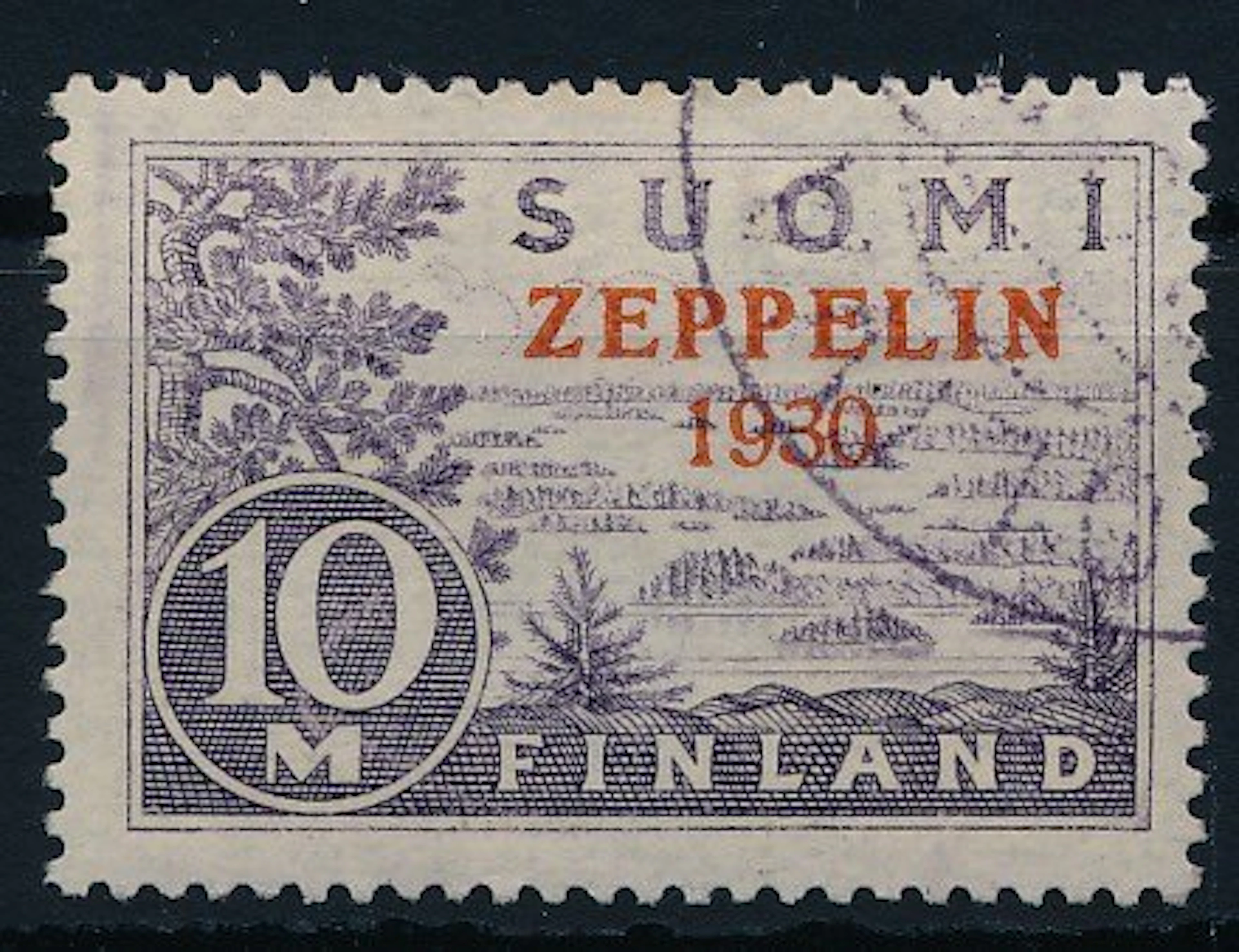 Finland 1930 - Zeppelin ride "Graf Zeppelin" to Helsinki