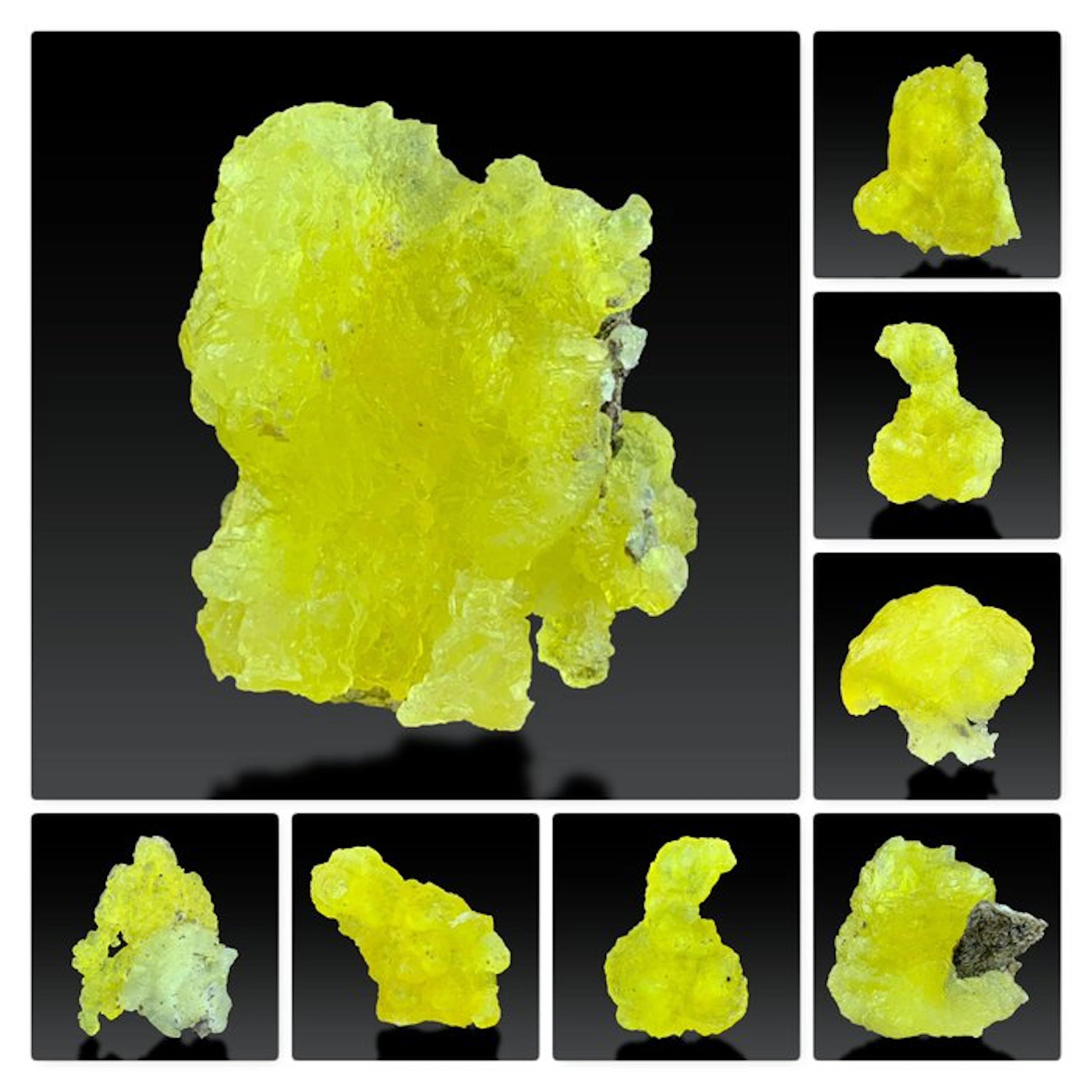 Yellow Brucite Mineral Specimens – Bright Yellow Crystal Collection-