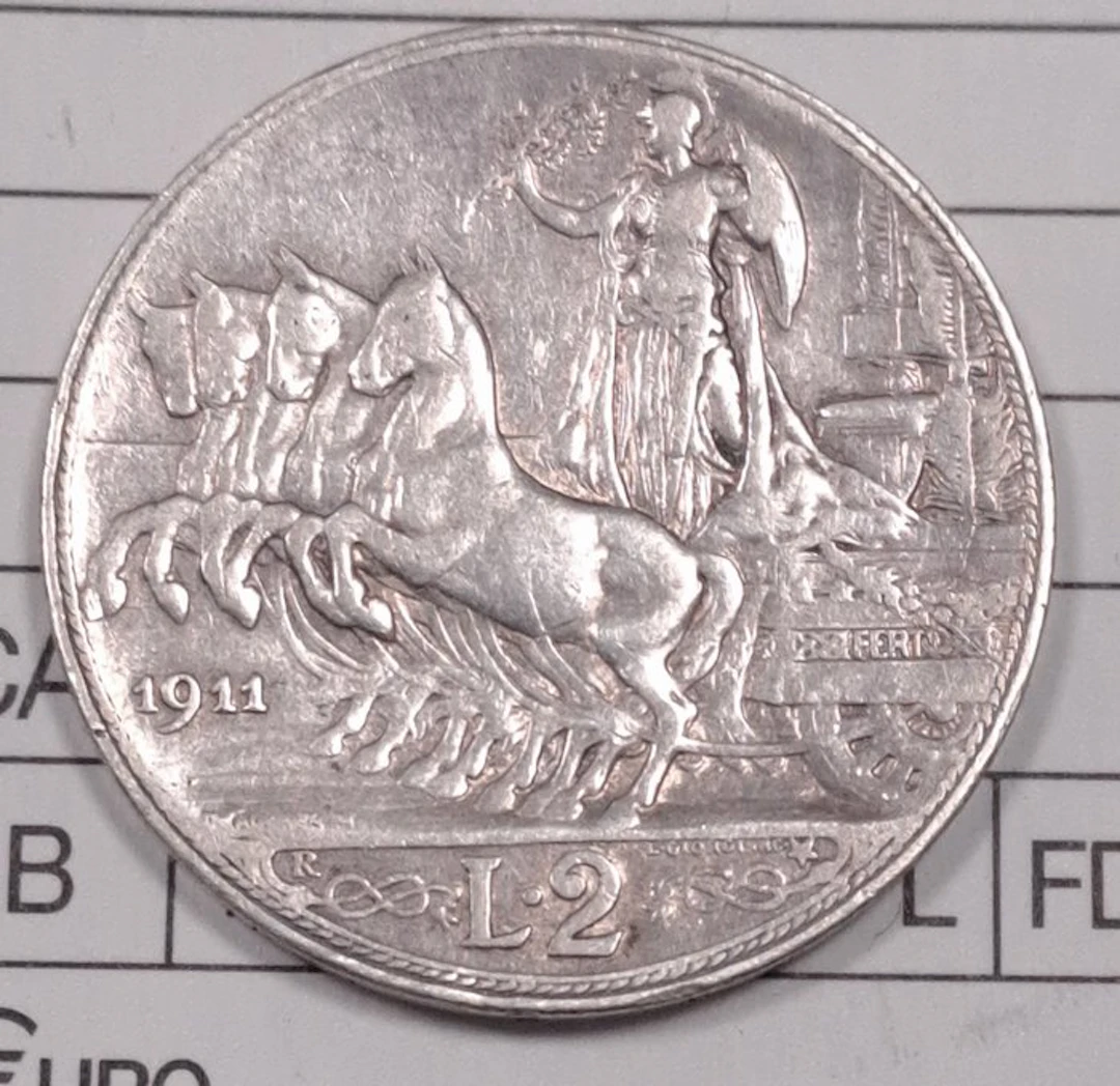 Italy. Vittorio Emanuele III. 2 Lire 1911