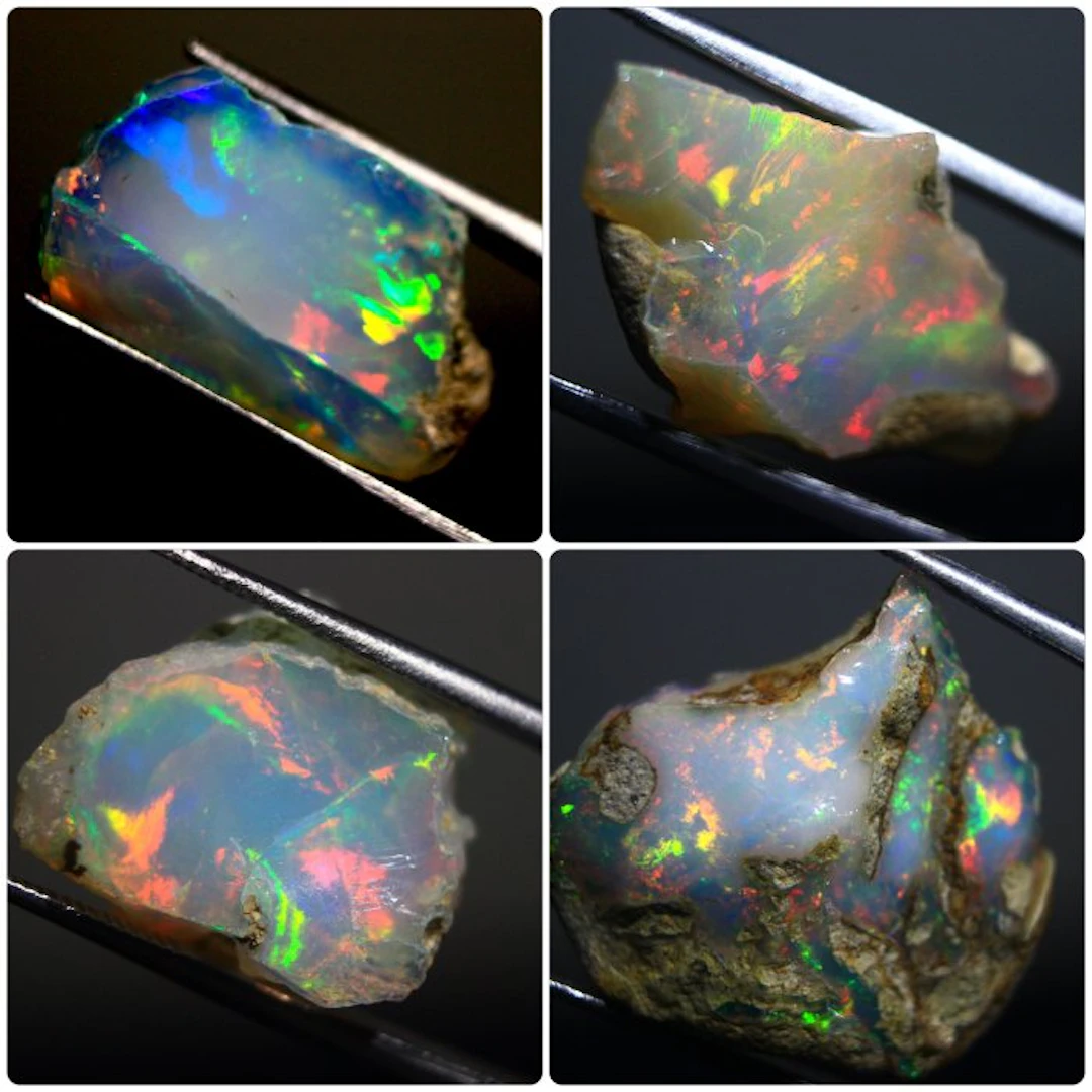 Carat 37.20 Top Quality Ethiopian Opal - Specimen- 7.44 g - (4)
