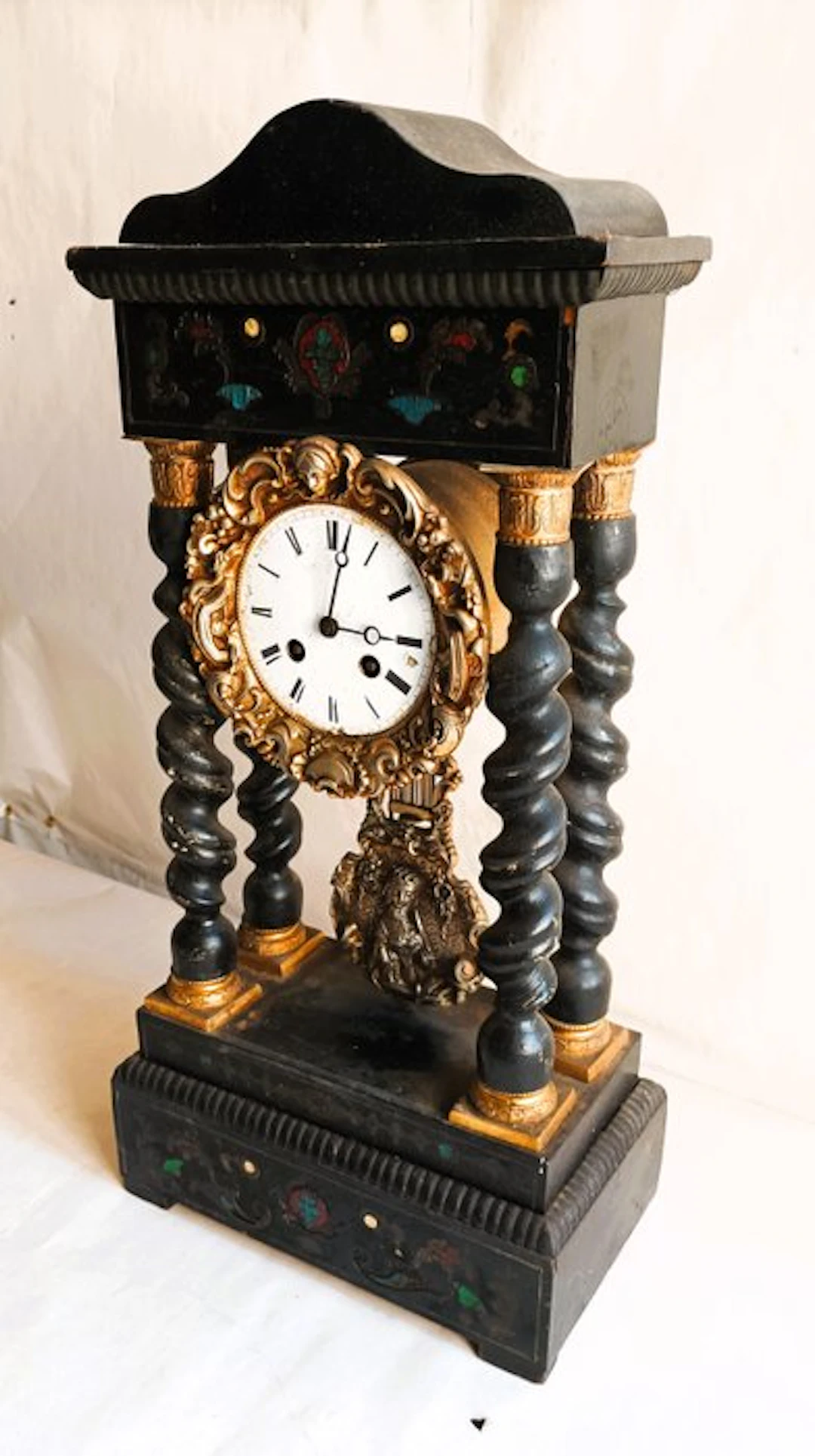 Portico clock - Reloj de sobremesa Napoleon III Wood, Brass - 1860