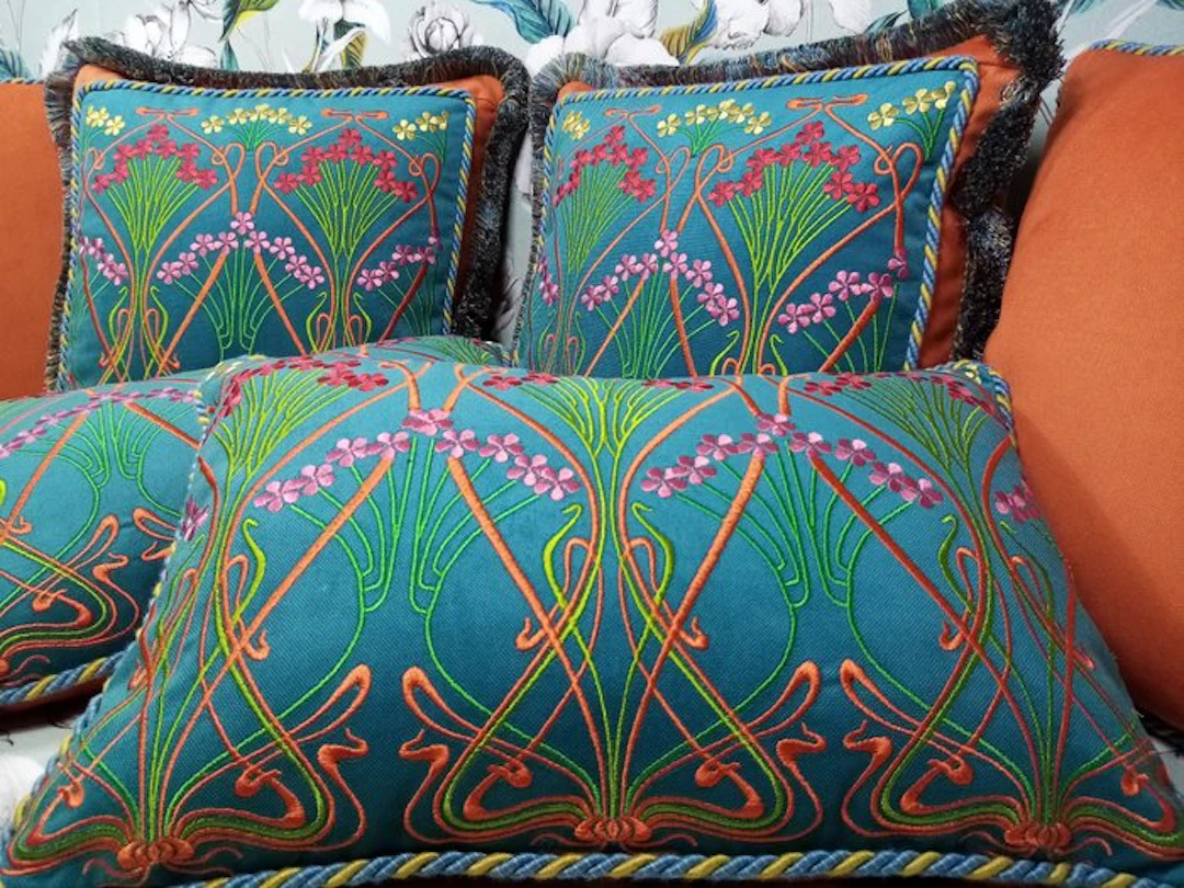 Pillow set with "Liberty memories" fabric by Manufatti Toscani