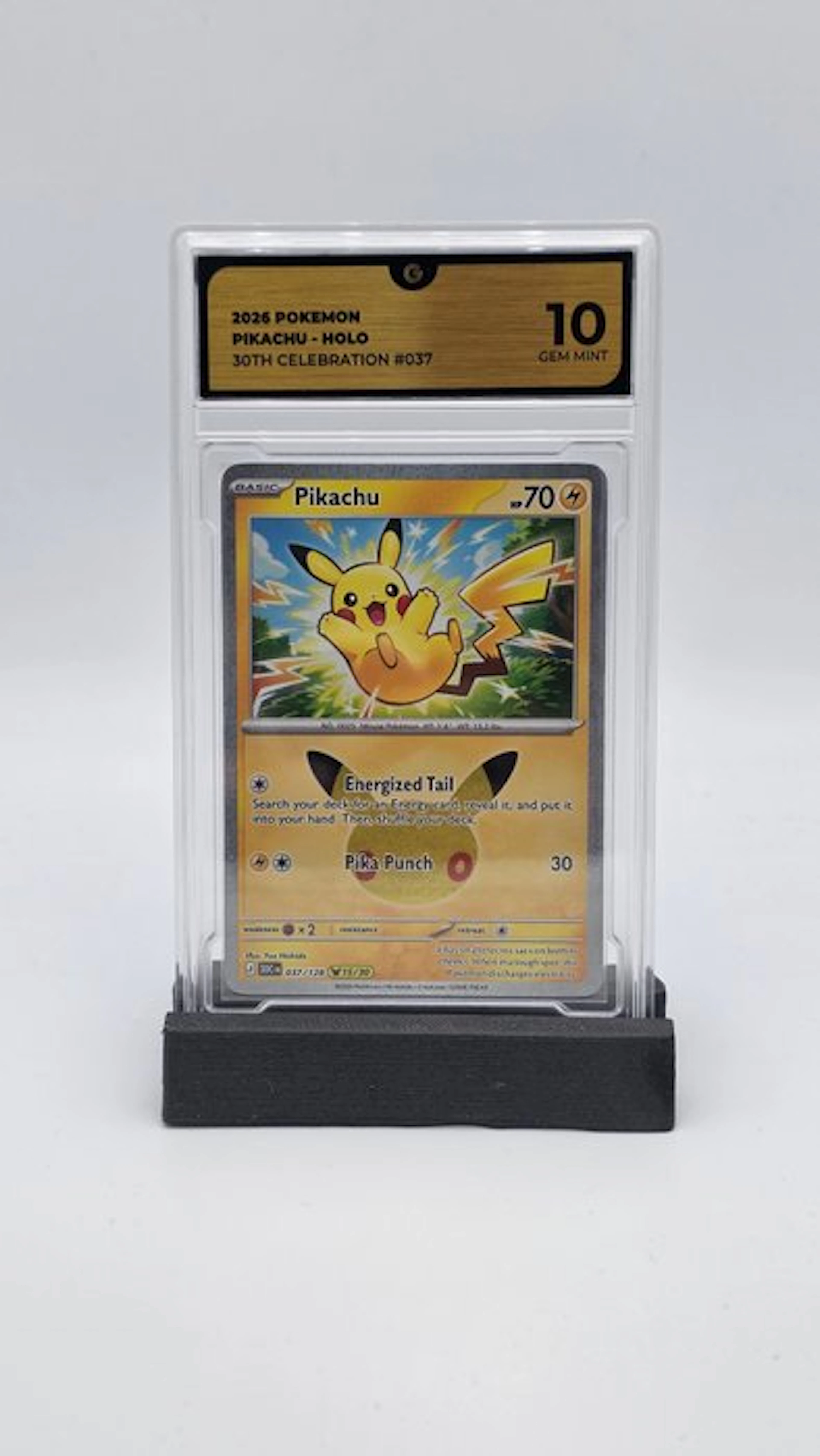 Pokémon - 1 Graded card - Pikachu 037 Holo - GG 10 - Mega Evolution