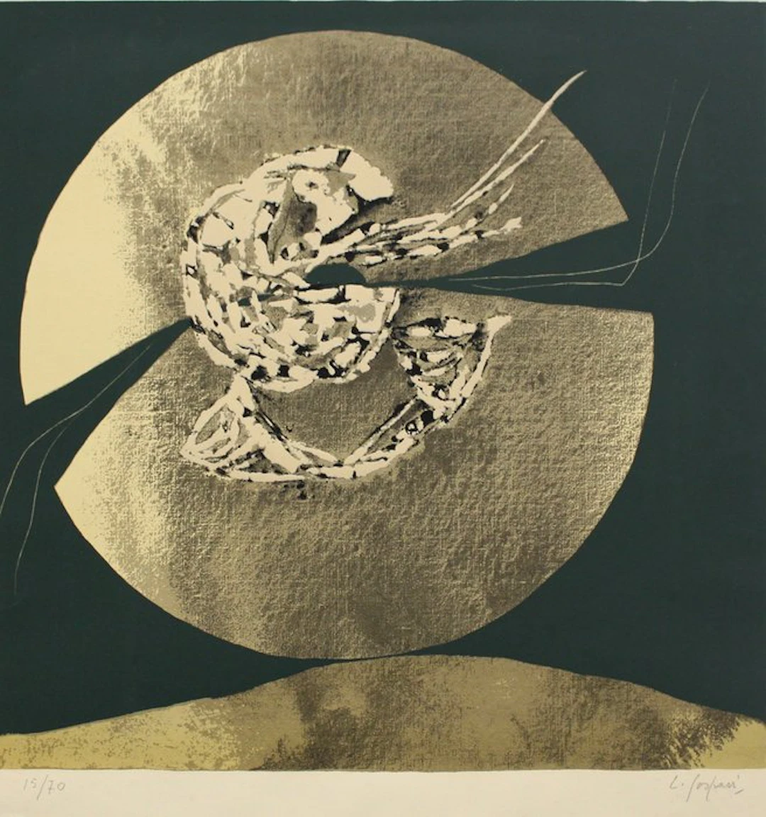 Luciano Gaspari (1913-2007) - Grüne Sphärisch Komposition