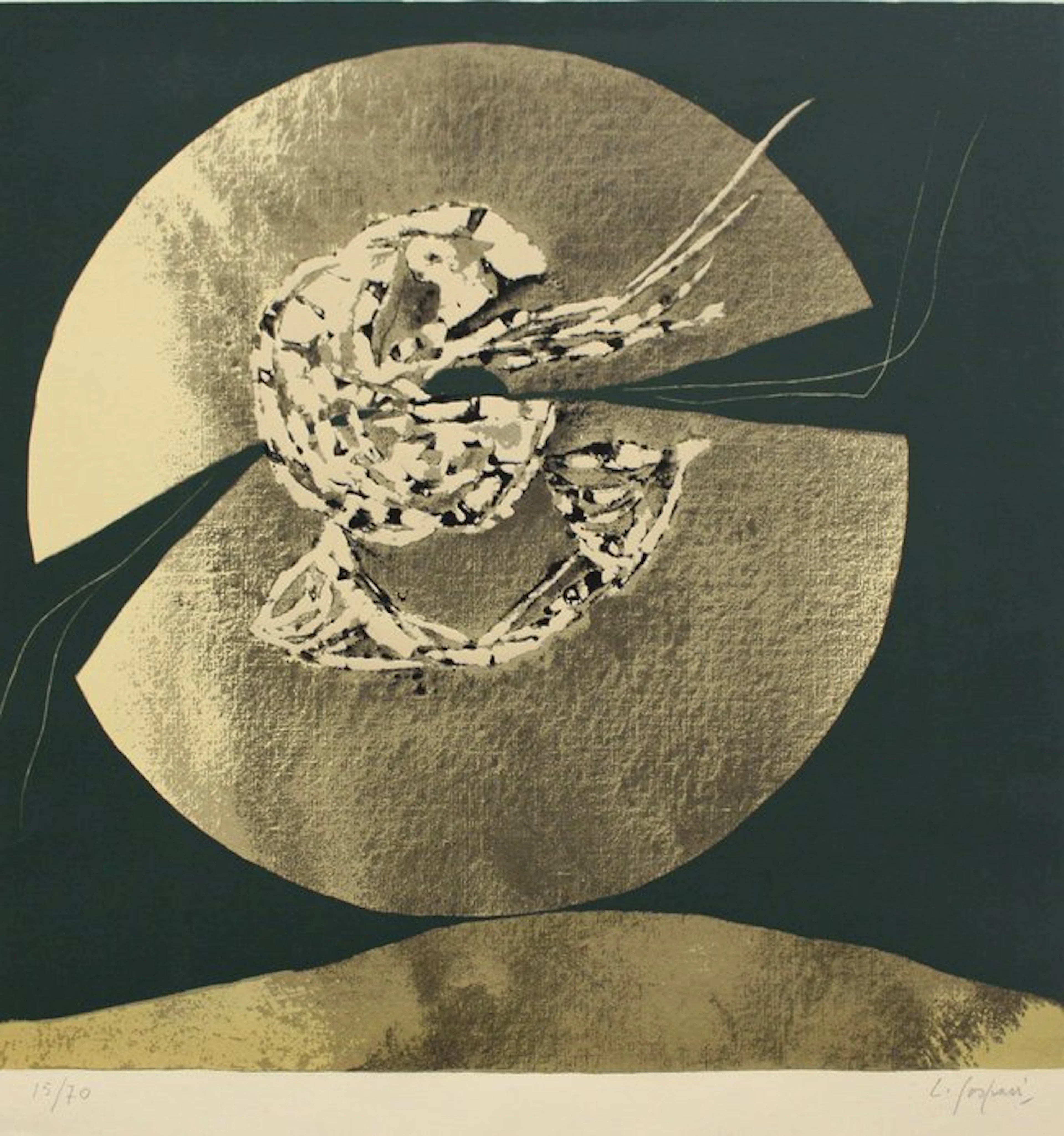 Luciano Gaspari (1913-2007) - Grüne Sphärisch Komposition