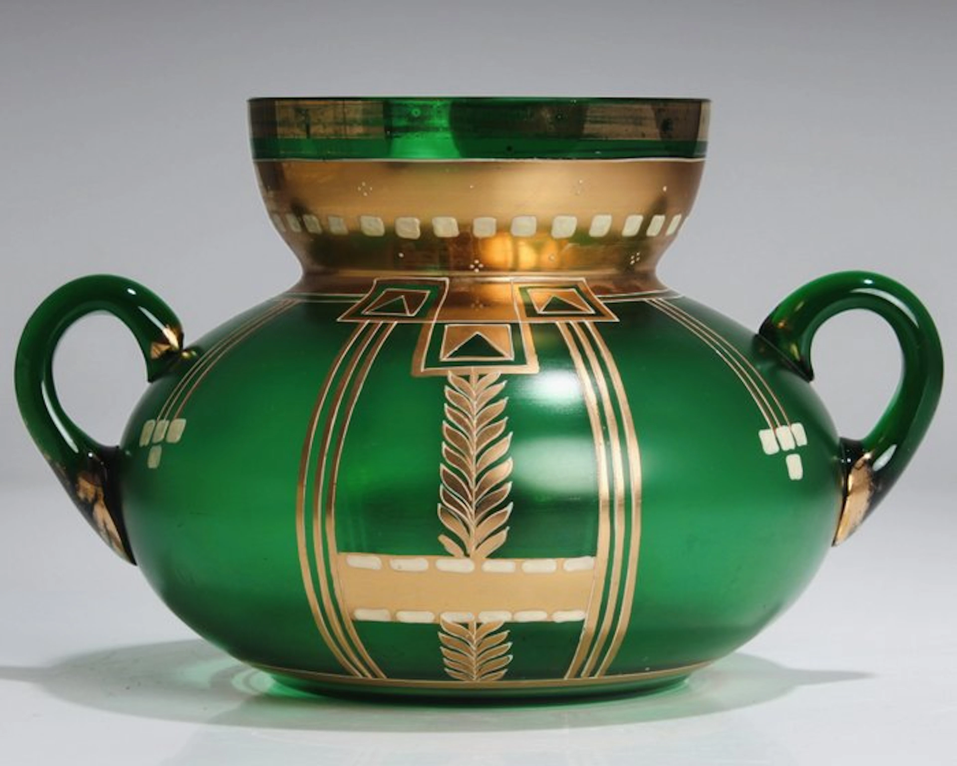 Harrach / Josef Riedel - Lidded vase - Art Nouveau /...