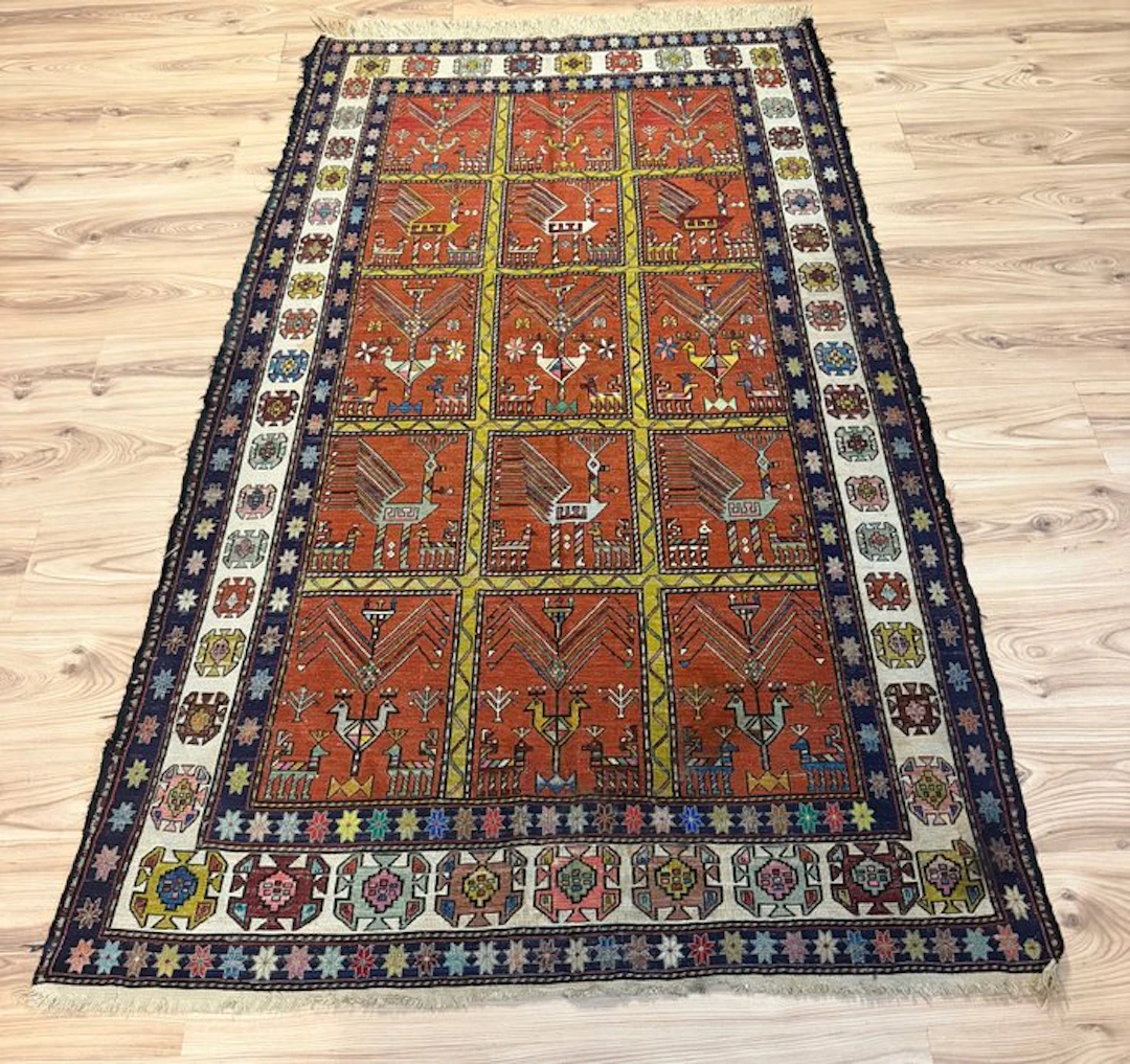 Soumak - Rug - 2.05 m - 1.2 m - Turkish word Silk old!