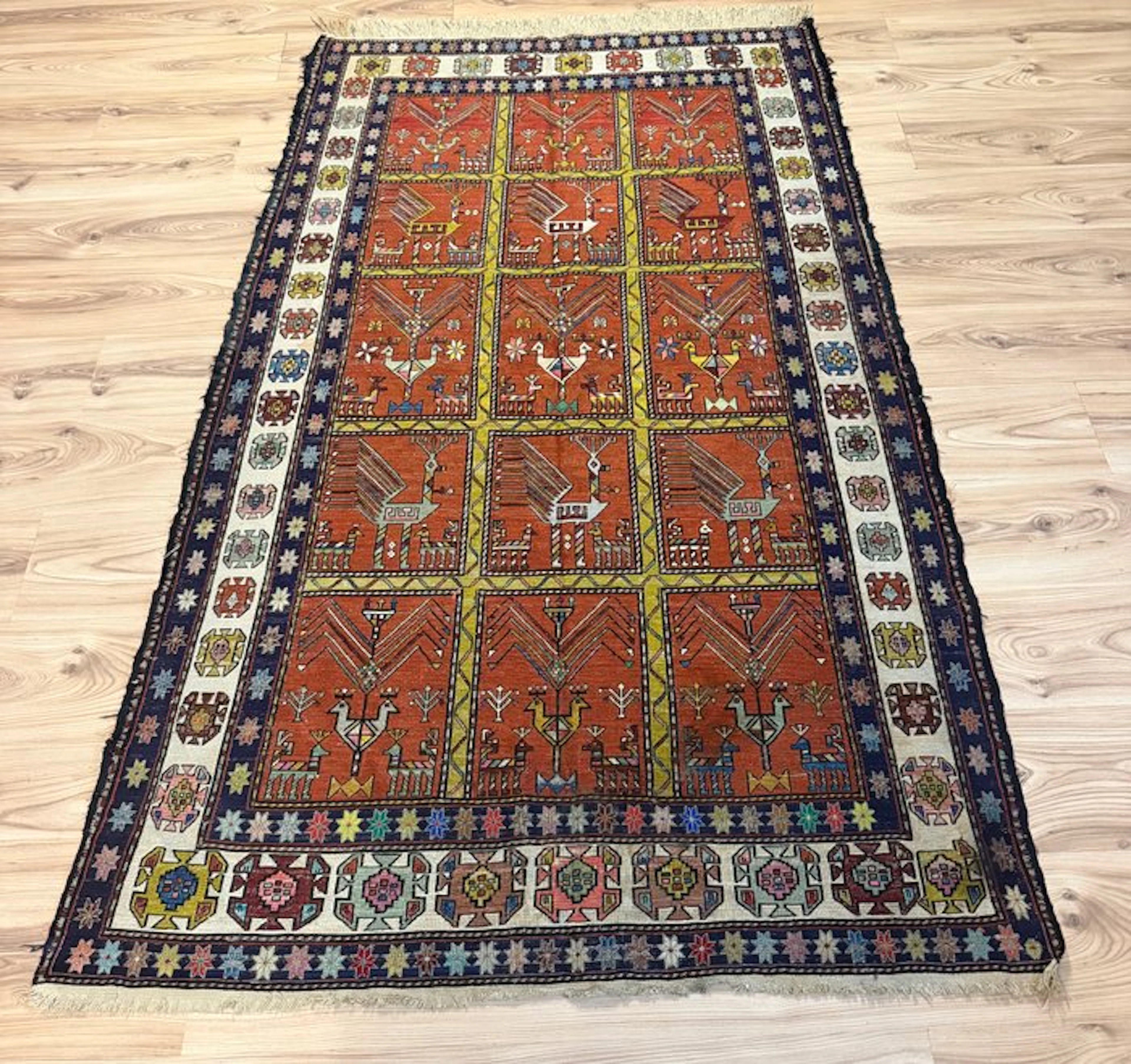 Soumak - Rug - 2.05 m - 1.2 m - Turkish word Silk old!