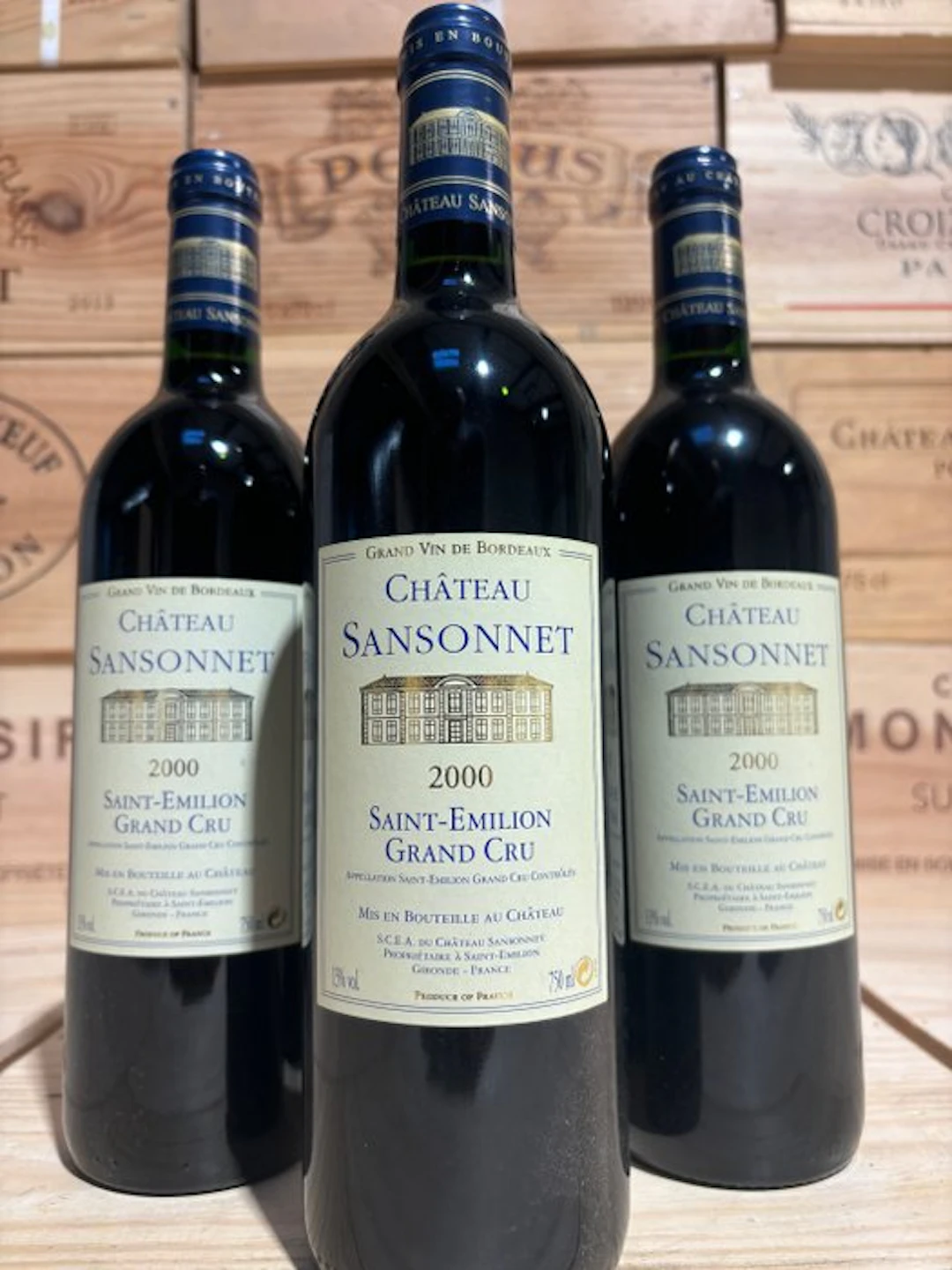 2000 Château Sansonnet - Saint-Émilion Grand Cru - 3 Bottles (0.75L)