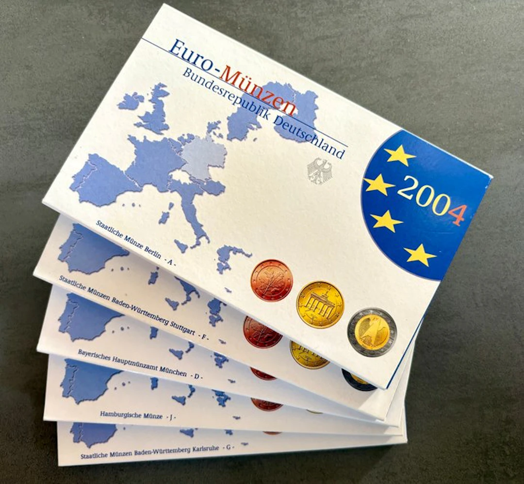 Germany. Proof Set 2004 "A,D,F,G,J" (5 sets) (No reserve price)