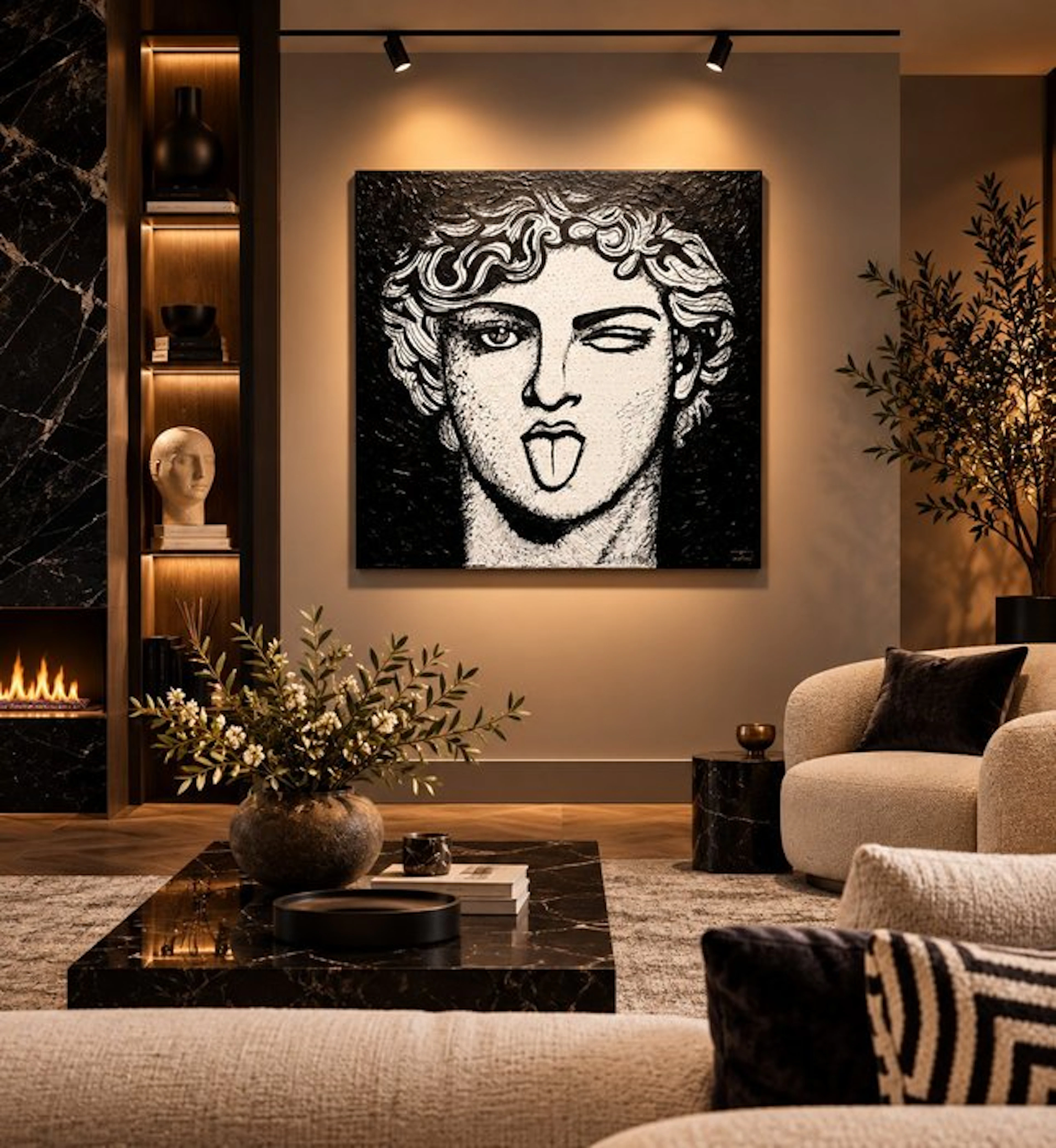 Swen Van der Sangen - Aurelius Noir - Acryl & Black Marker