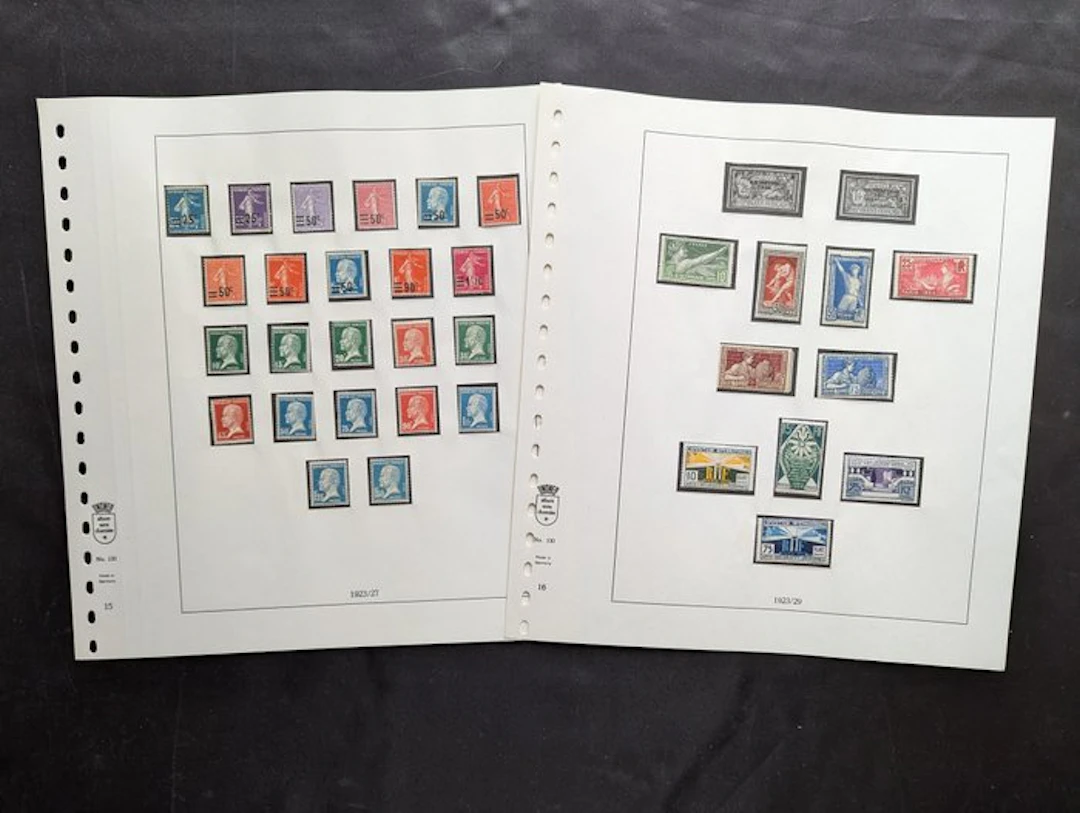 France 1923/1927 - Well-maintained set in 4 complete...