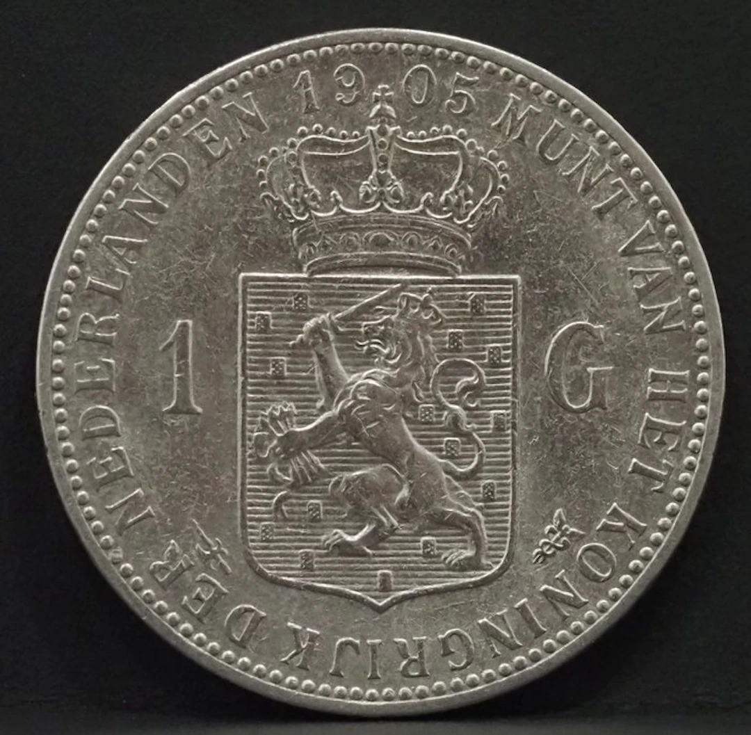 Netherlands. Wilhelmina. 1 Gulden 1905 (No reserve price)