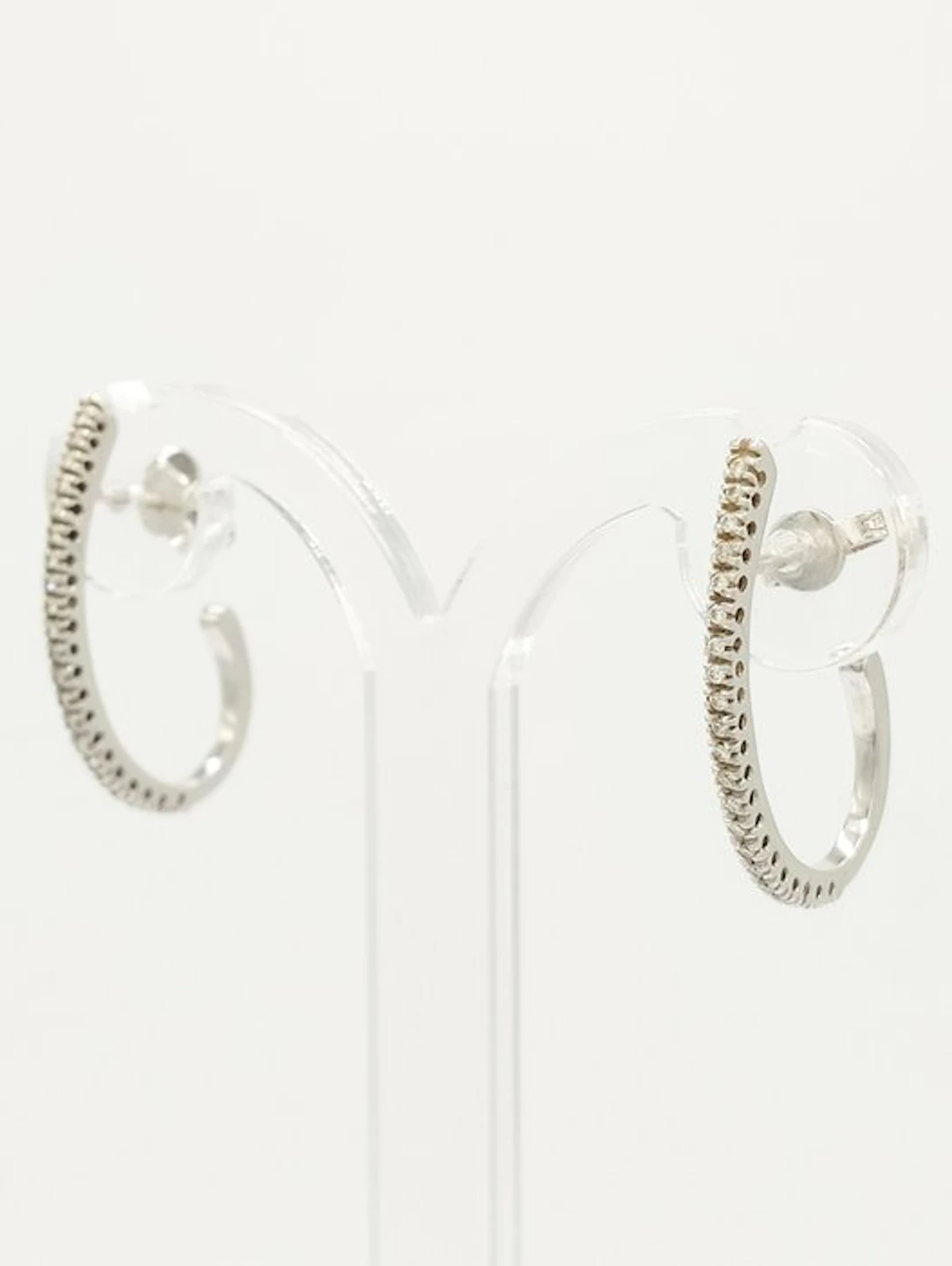 Earrings - 18 kt. White gold Diamond (Natural)