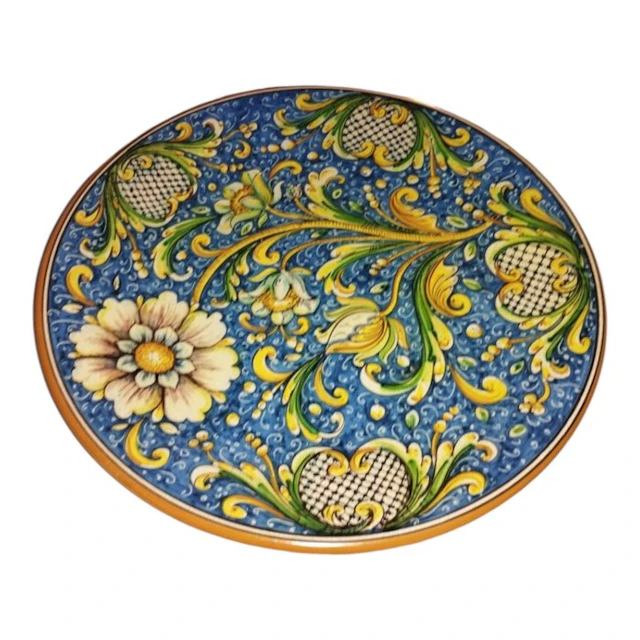 Wall plate - handbemalter Majolika Wandteller aus Caltagirone - Faience